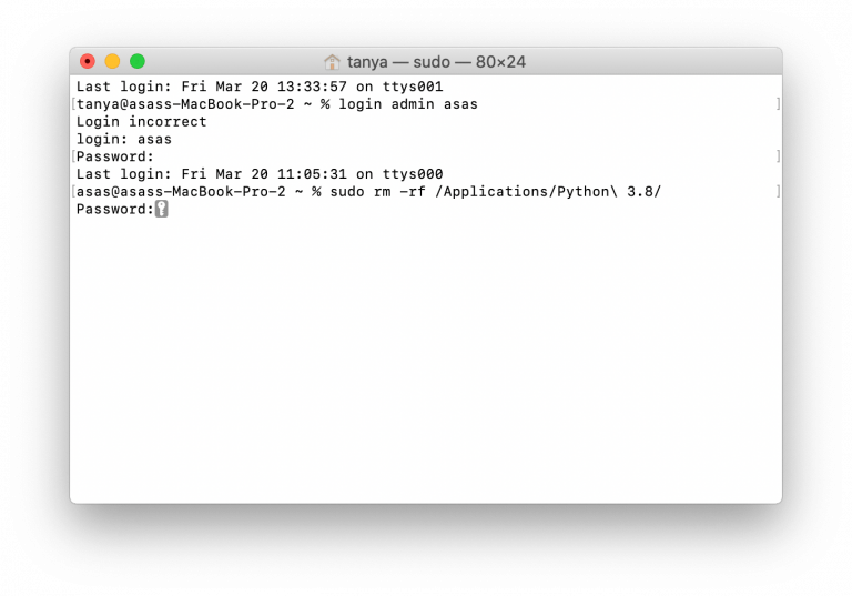 how to delete python from mac