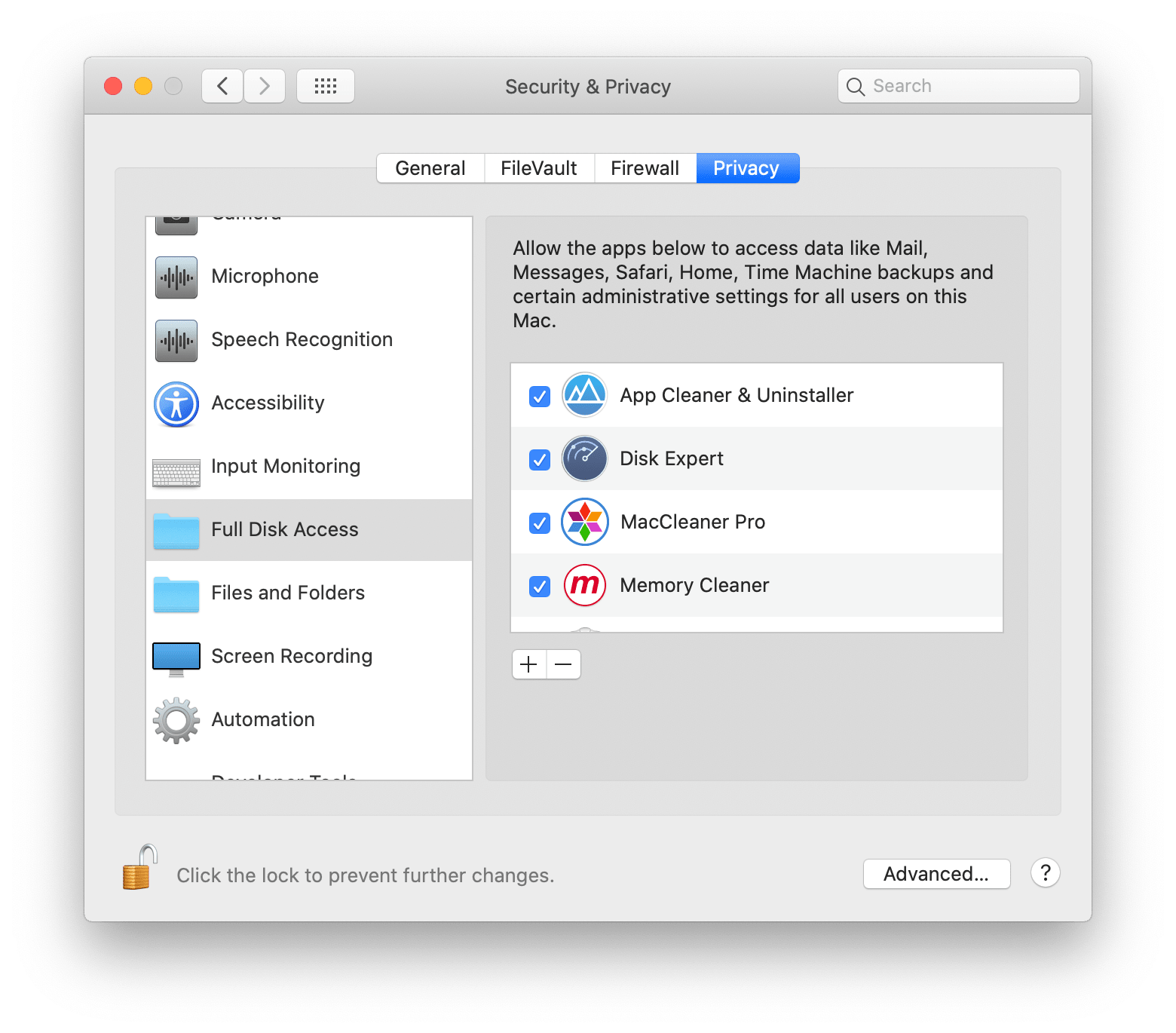 using app cleaner to remove other on mac