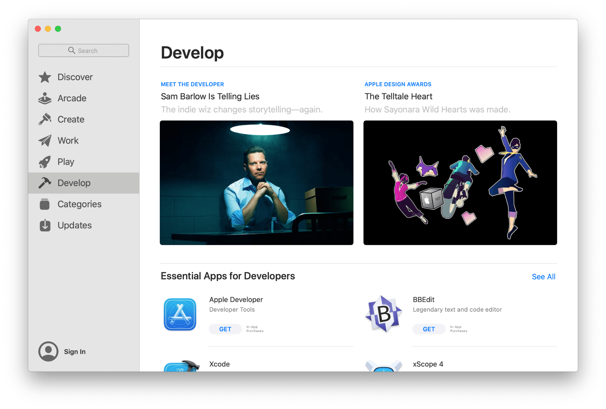 macOS Catalina - App Store window
