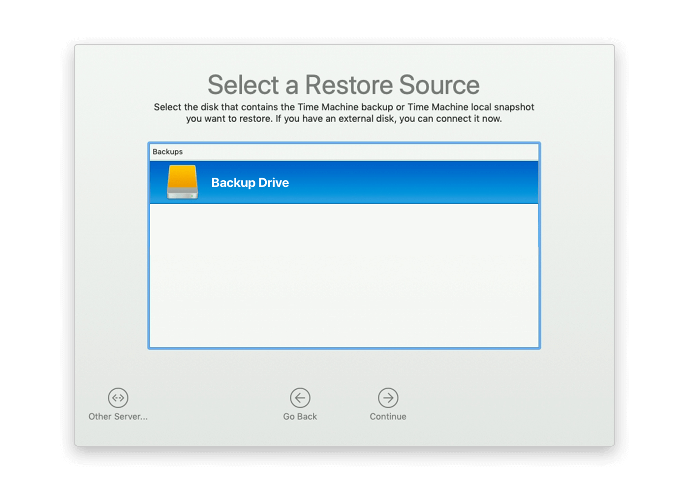 Restoring old macOS
