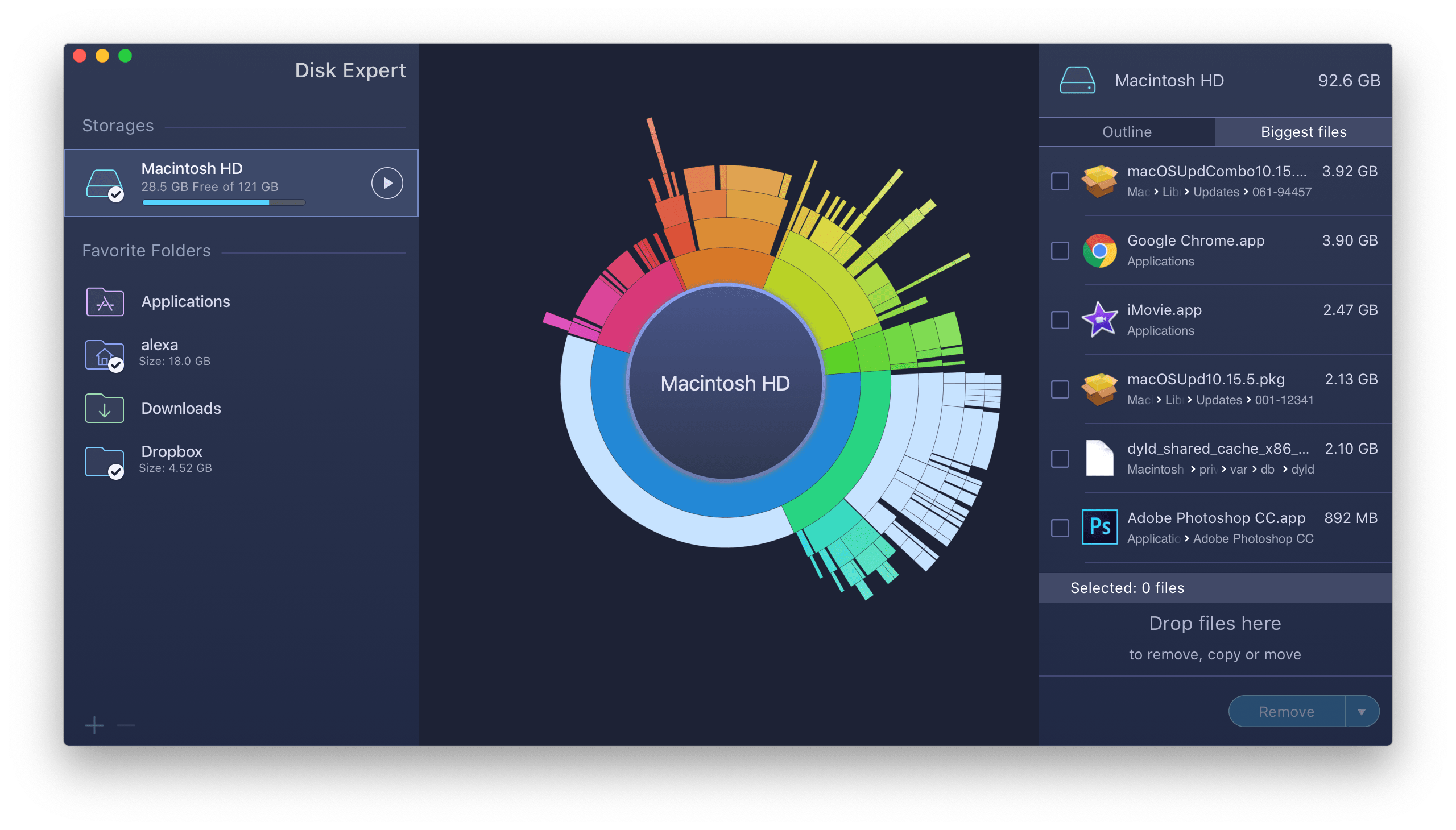 crush ftp disk space show