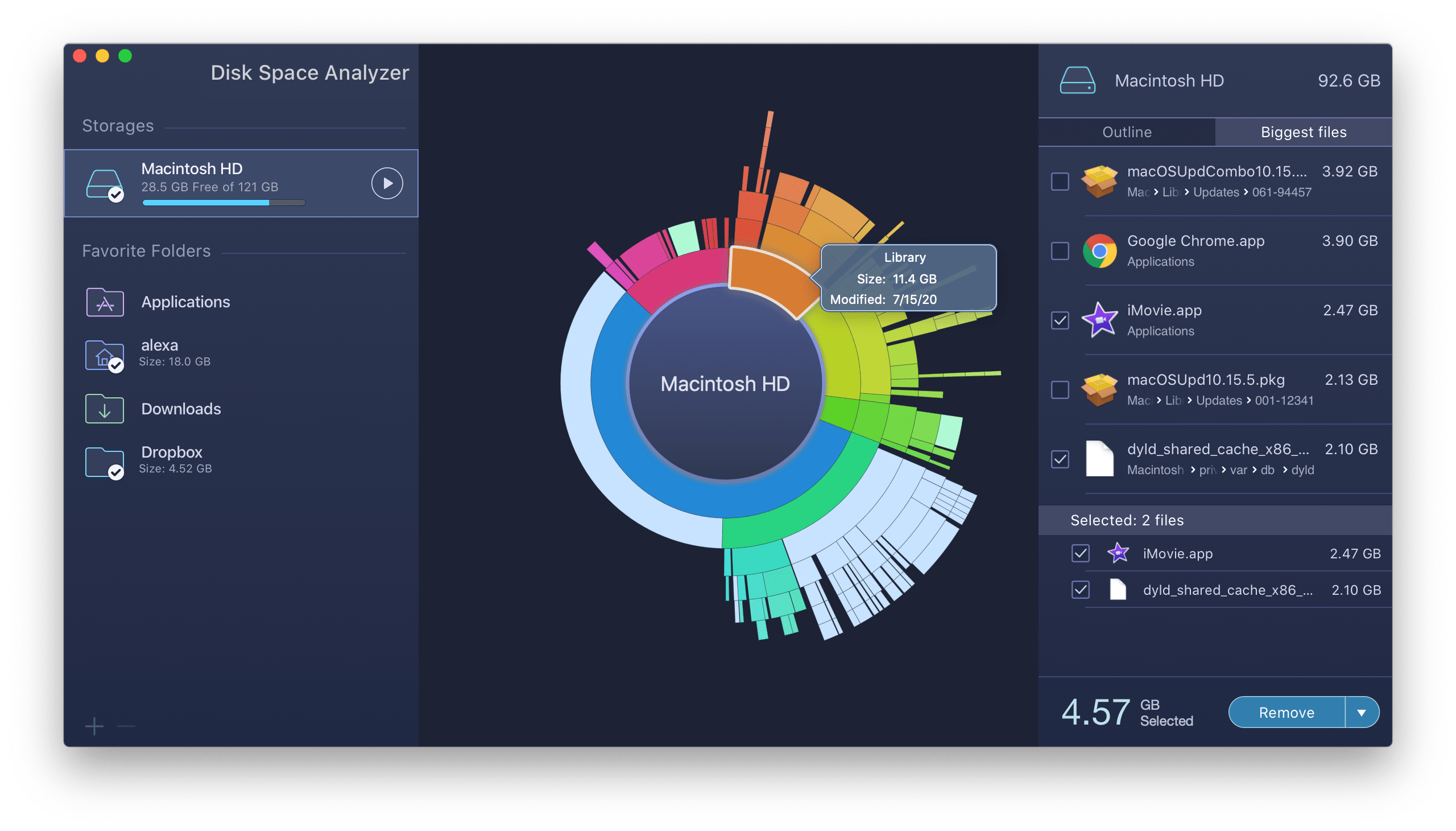 mac app for finding large files