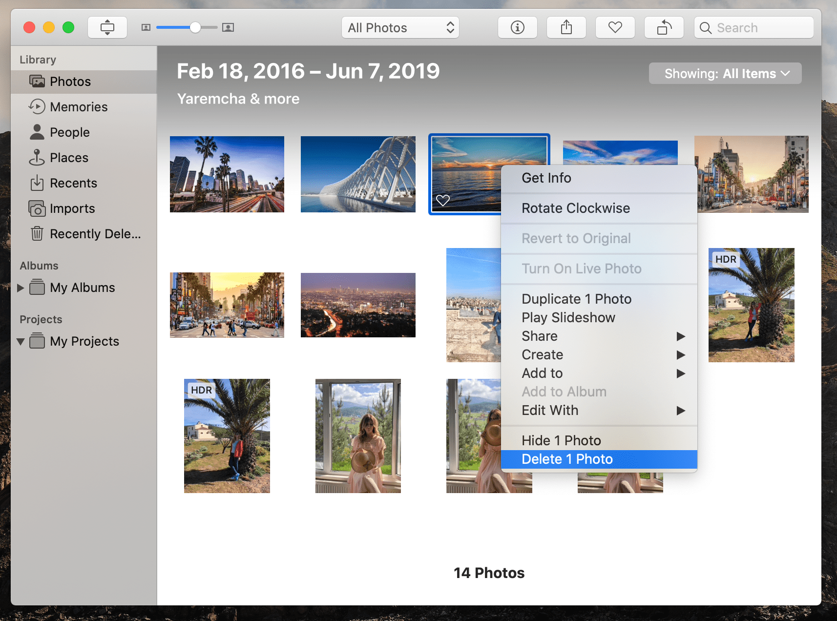 how to delete photos from library on mac