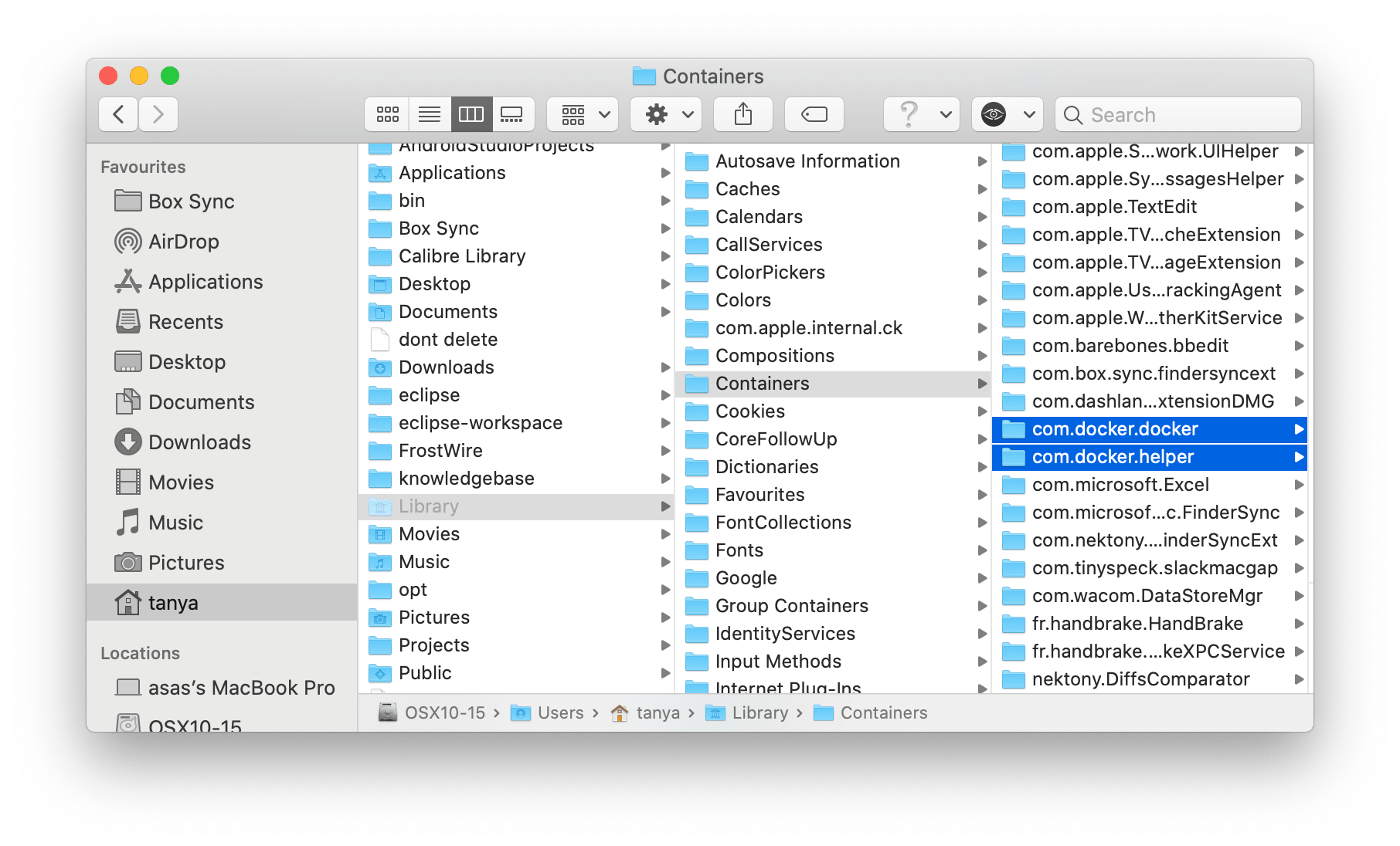 Docker containers files in Finder