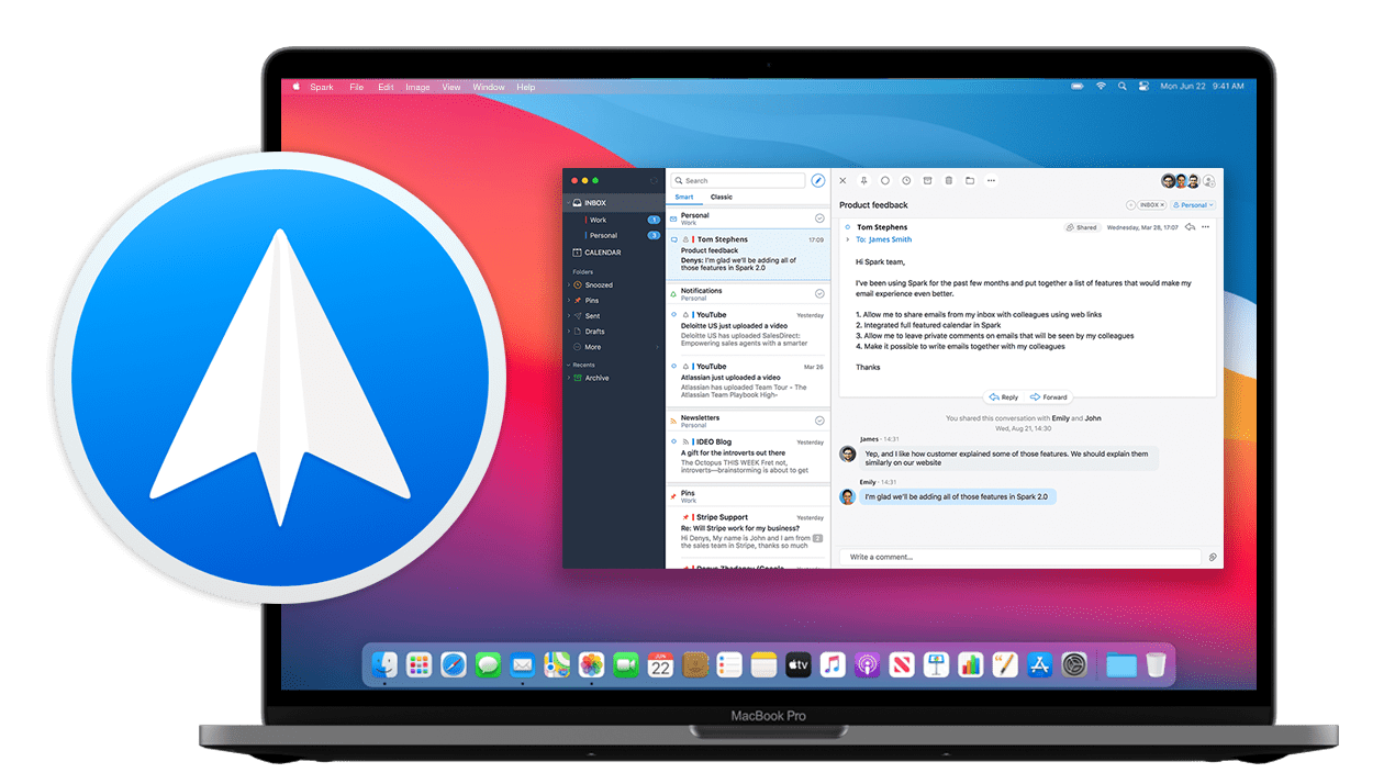 does spark for mac have an address book