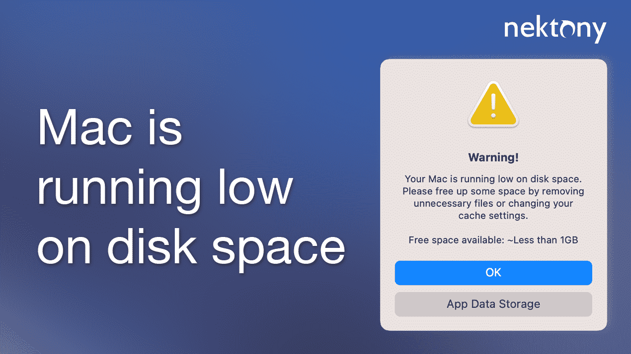 Mac is running low on disk space. How to fix it?