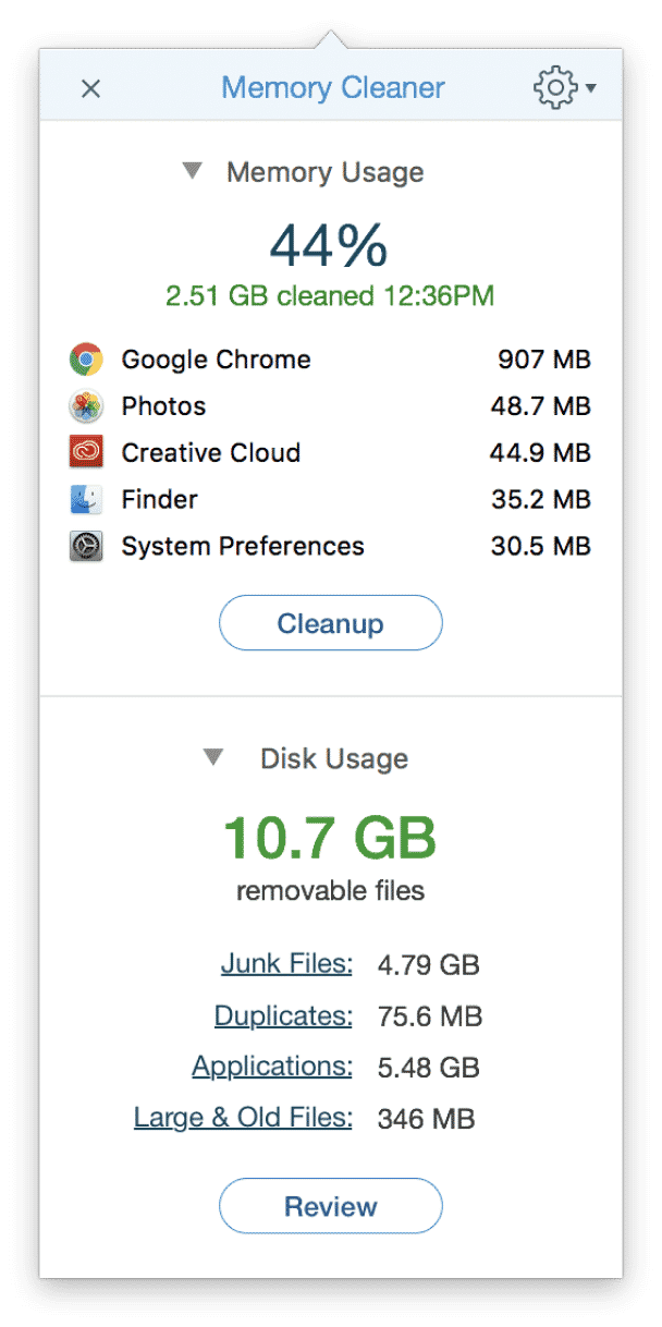 clean mac system storage