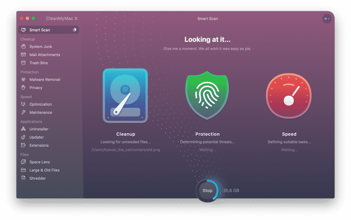 CleanMyMac Smart Scanwindow