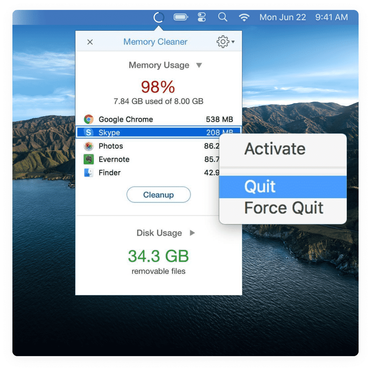 what file do you open creative cleaner with on mac