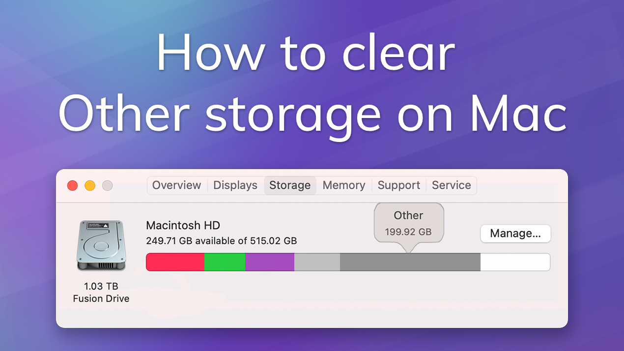 How to free up the other space on macbook pro