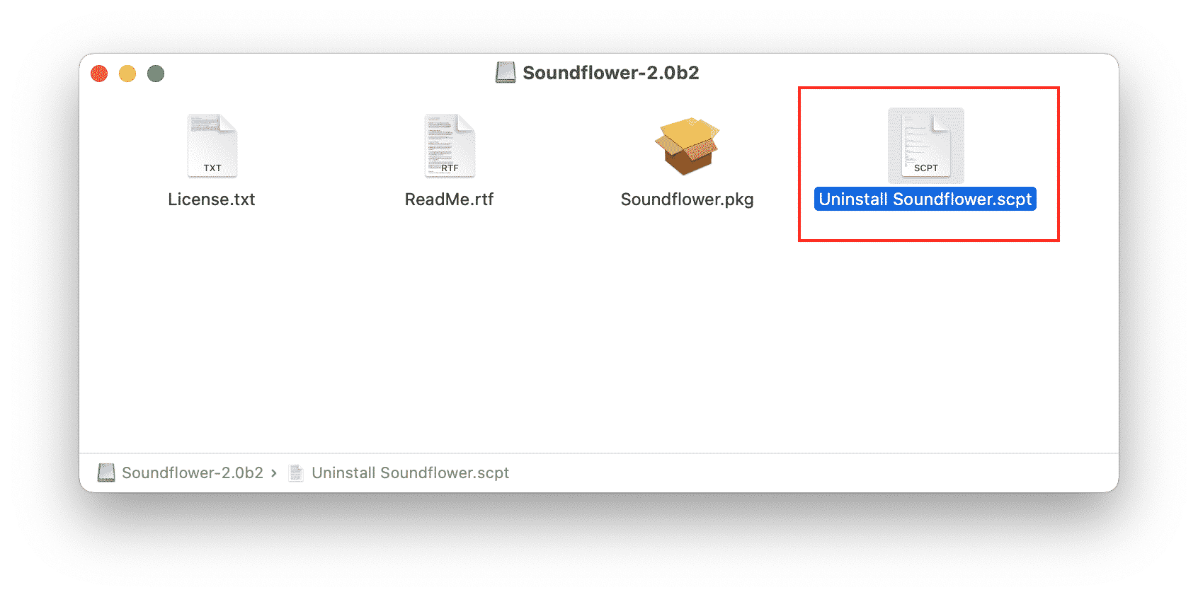uninstall Soundflowerbed file