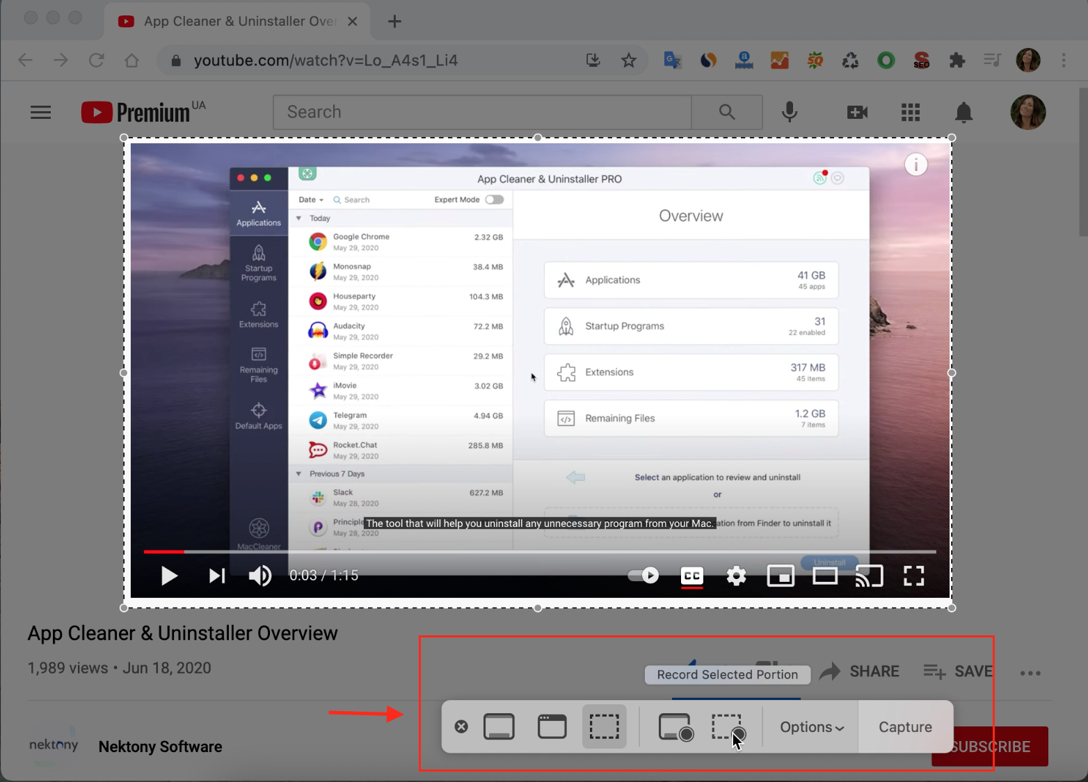 youtube video capture for mac