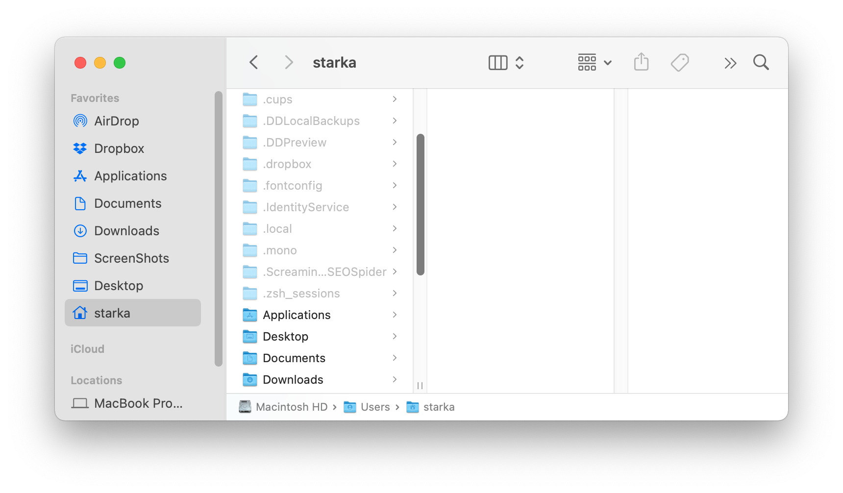 quick way to show hidden files in mac