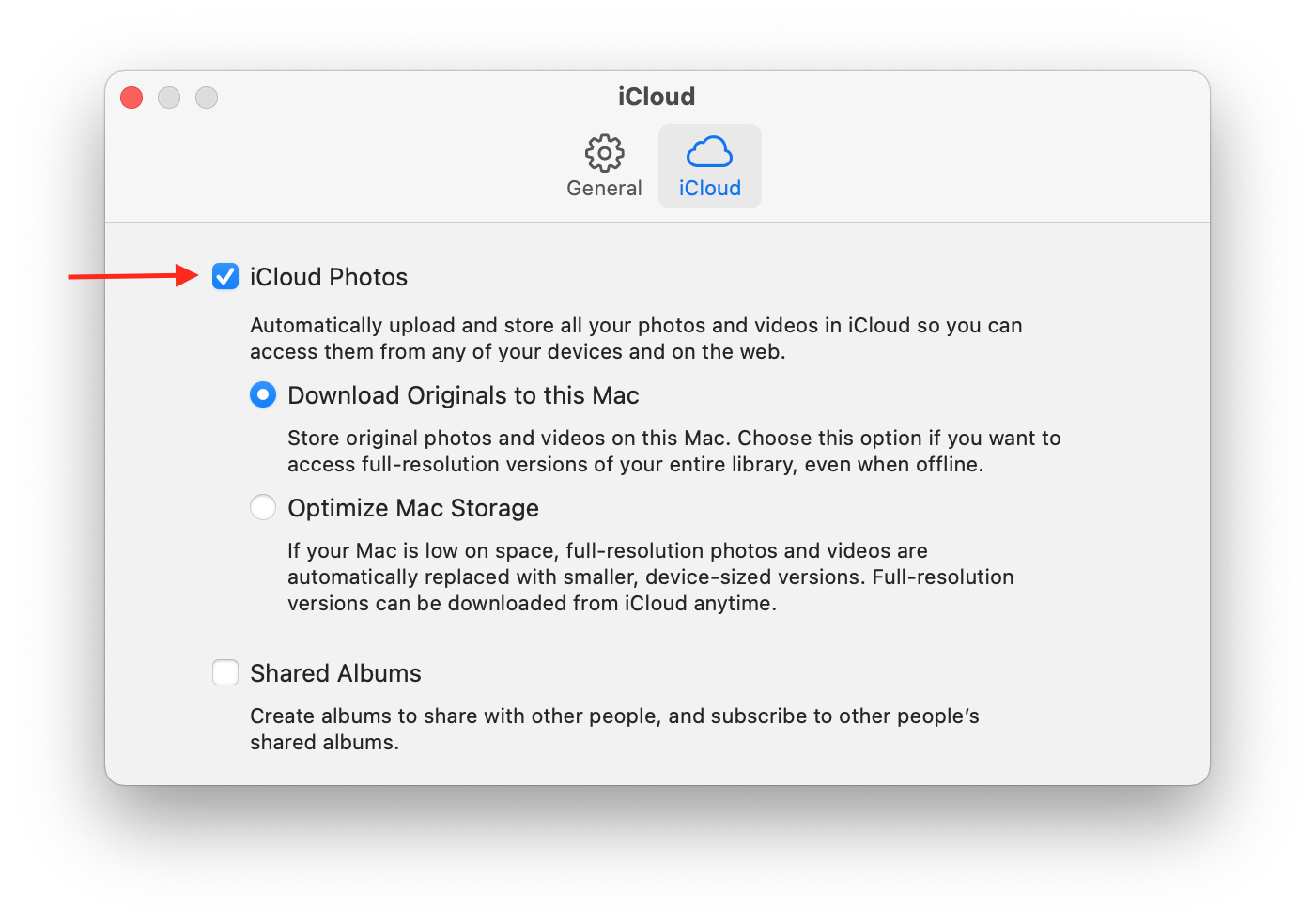 Enable iCloud to sync videos between iPhone and Mac