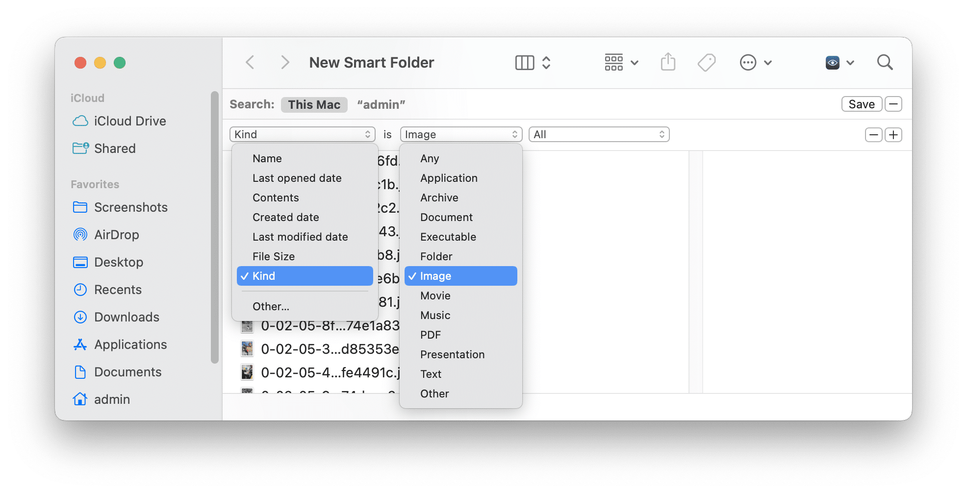 Parameters in Smart Folder
