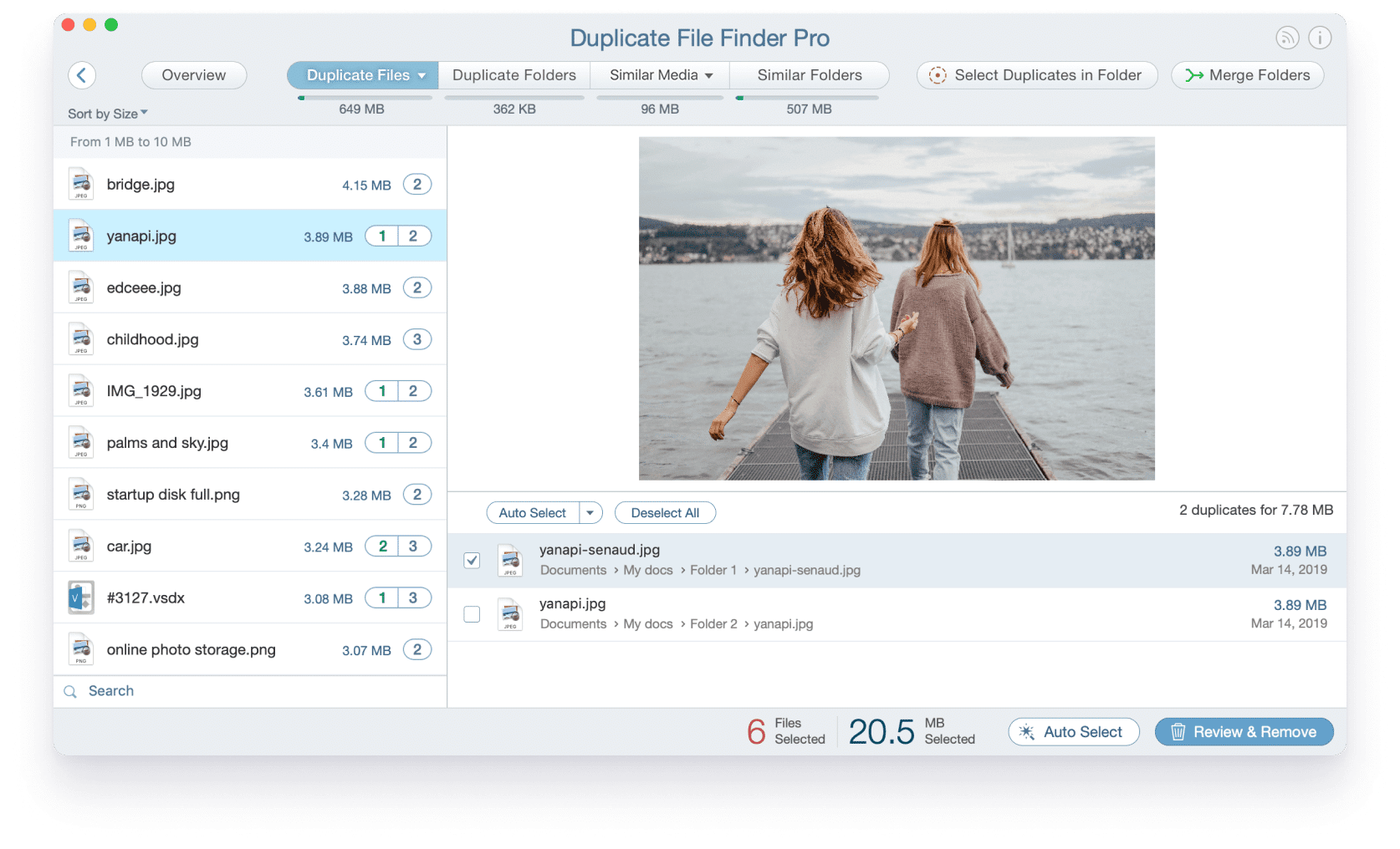 Duplicate File Finder window