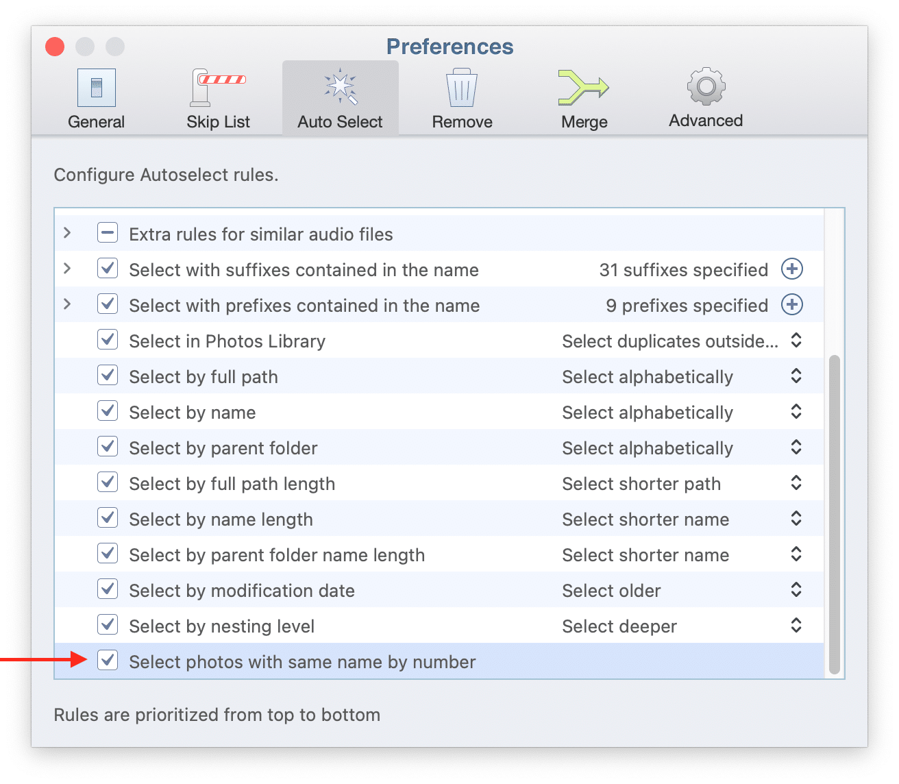 duplicate finder file with same name rule