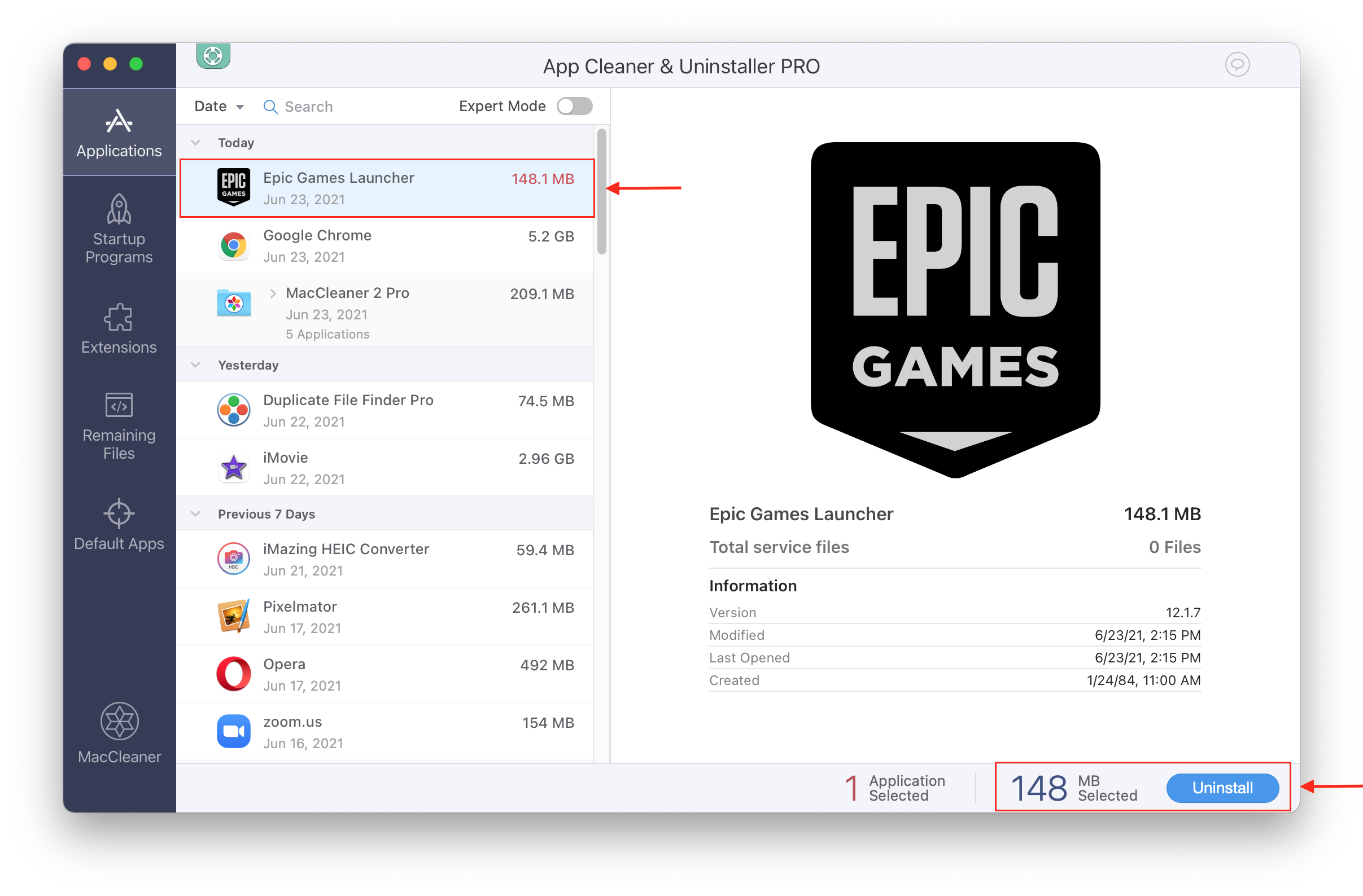 uninstall epic games launcher mac