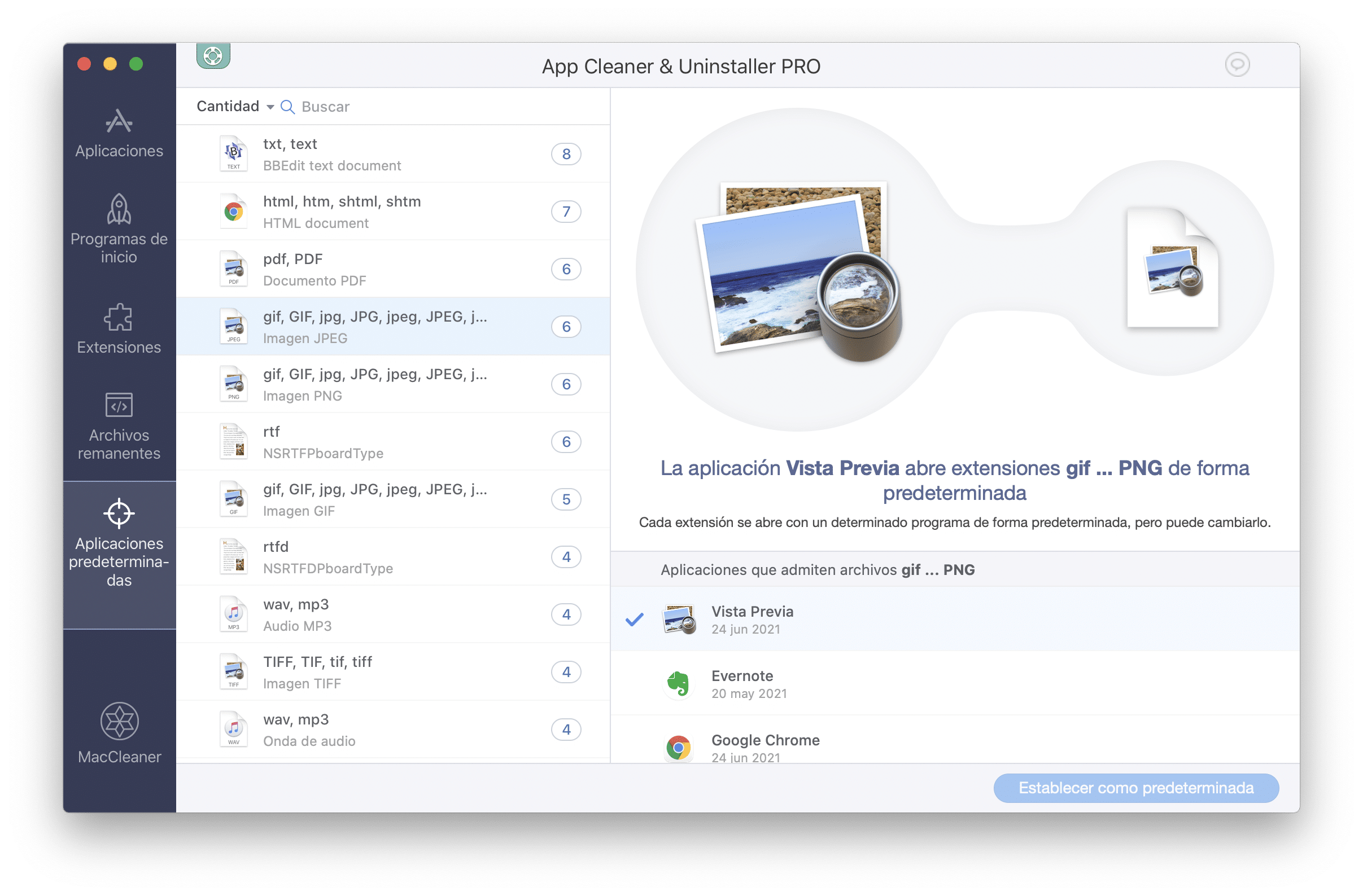 app cleaner defaults