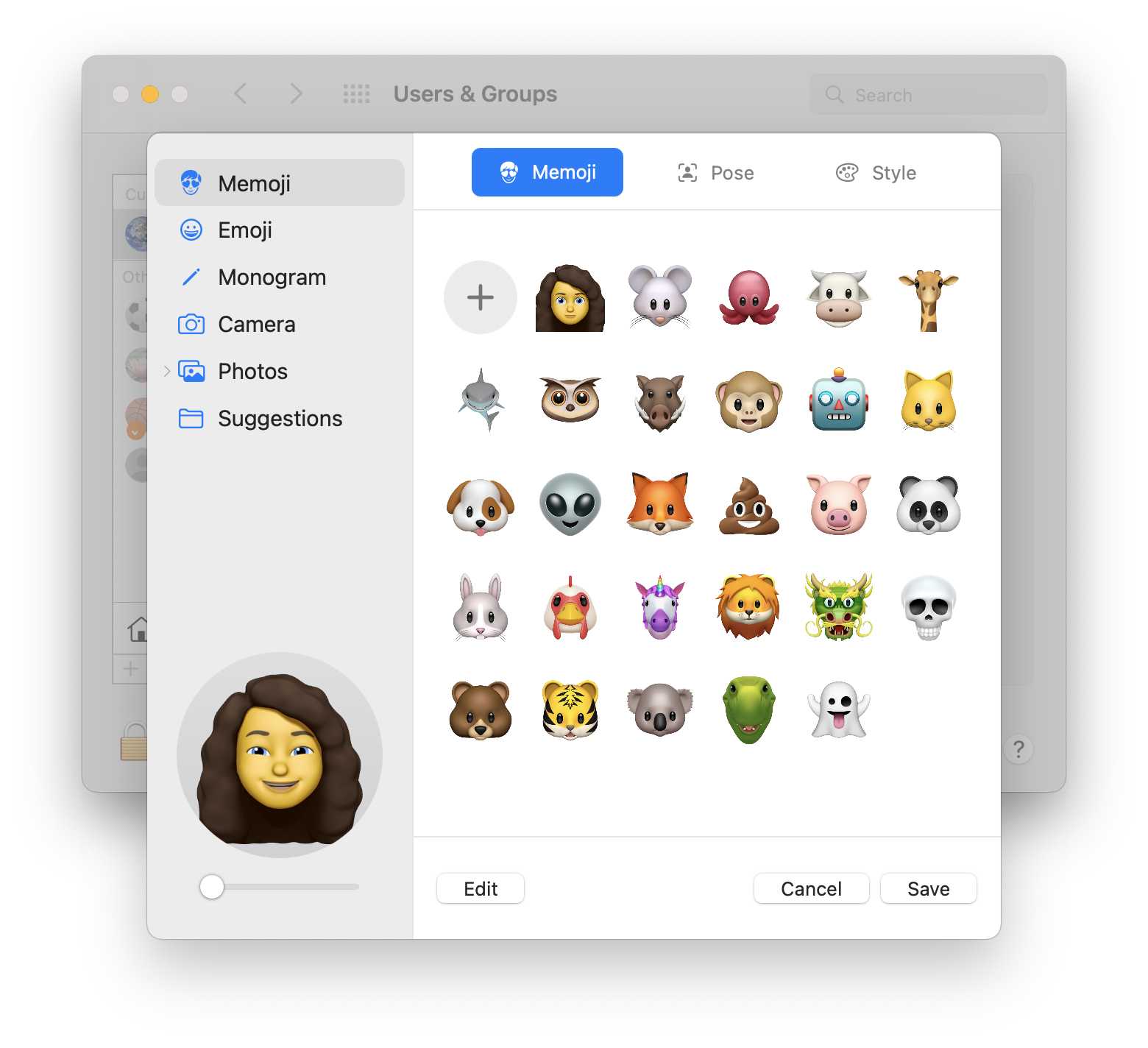 memoji macos monterey