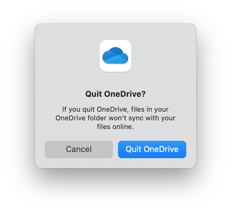 uninstall onedrive for mac