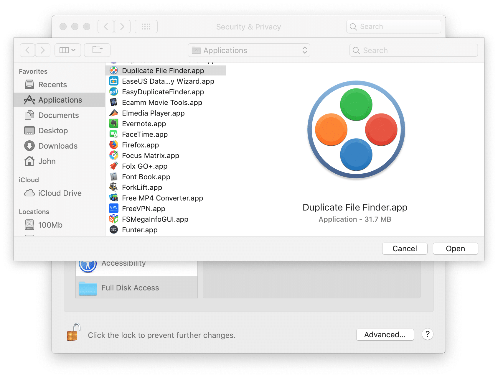 applications folder on mac