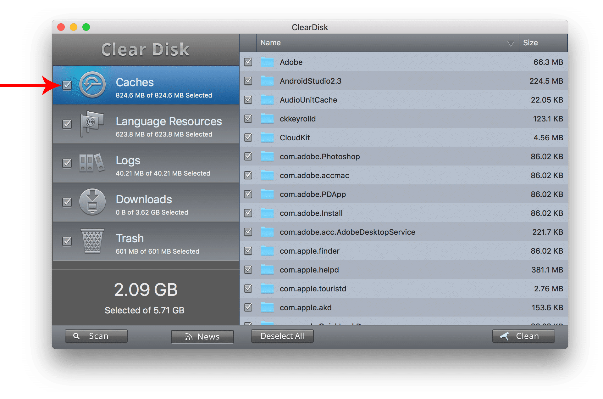 clear disk cache