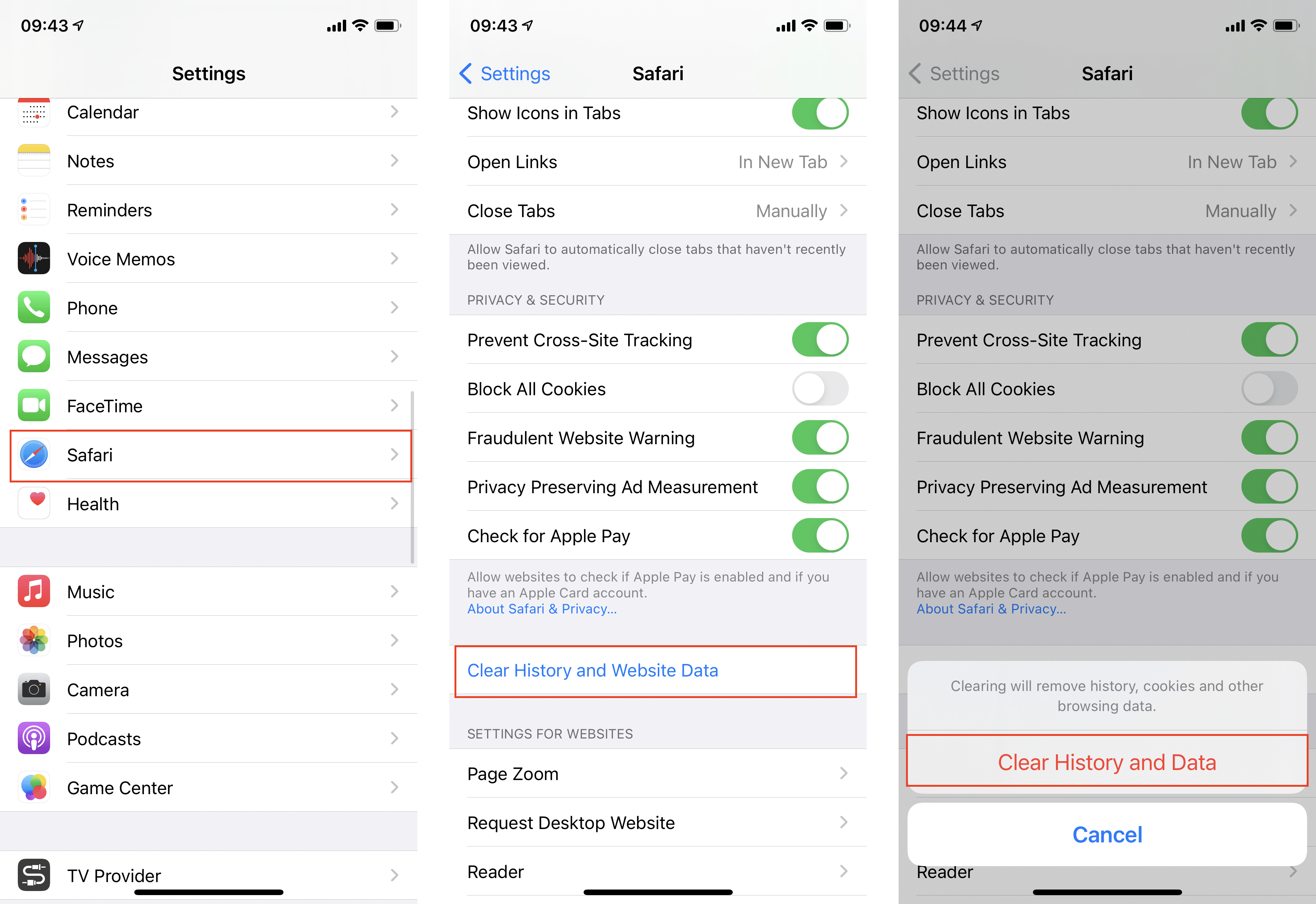 iPhone showing Podcasts settings
