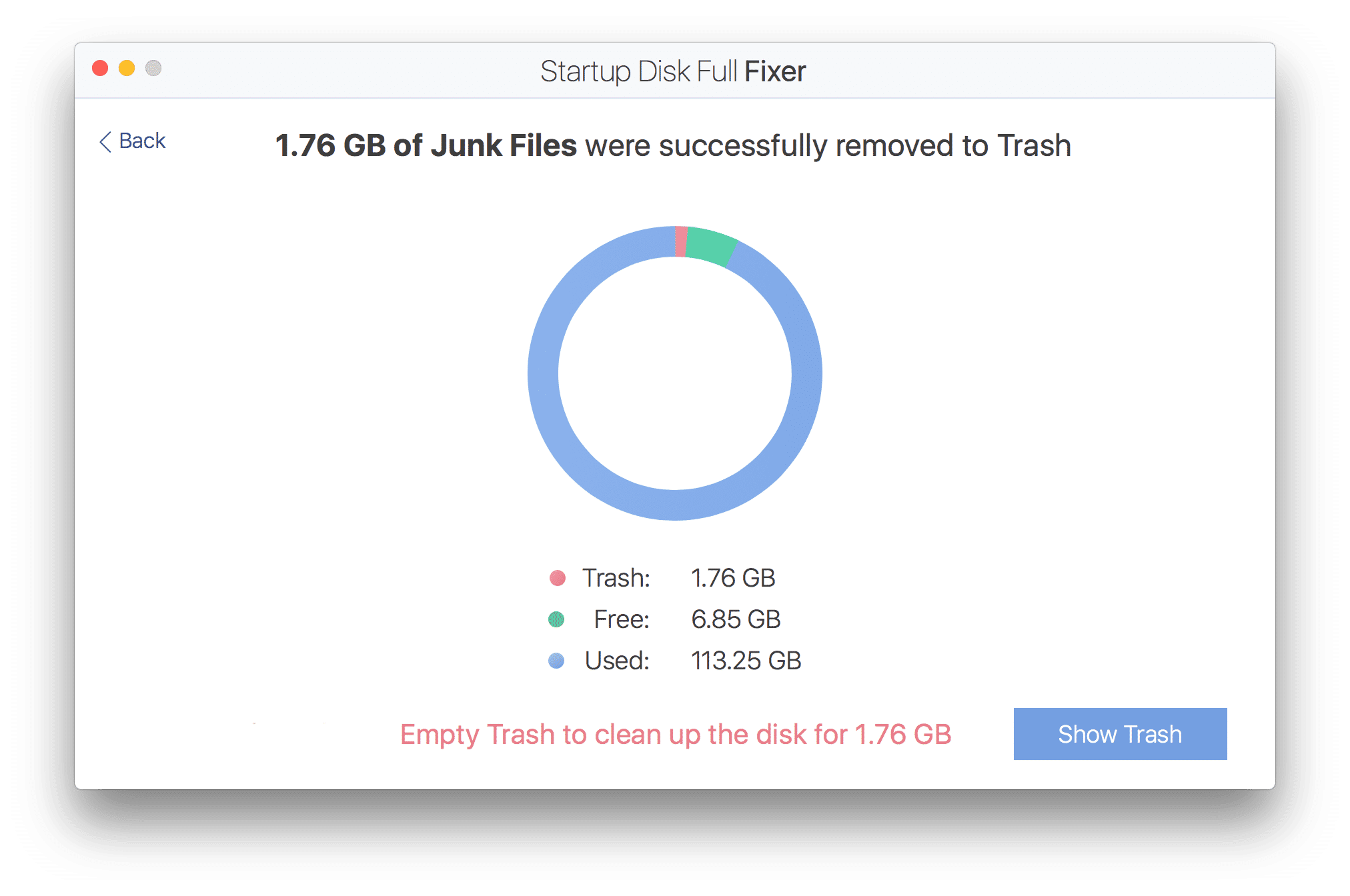 startup disk full