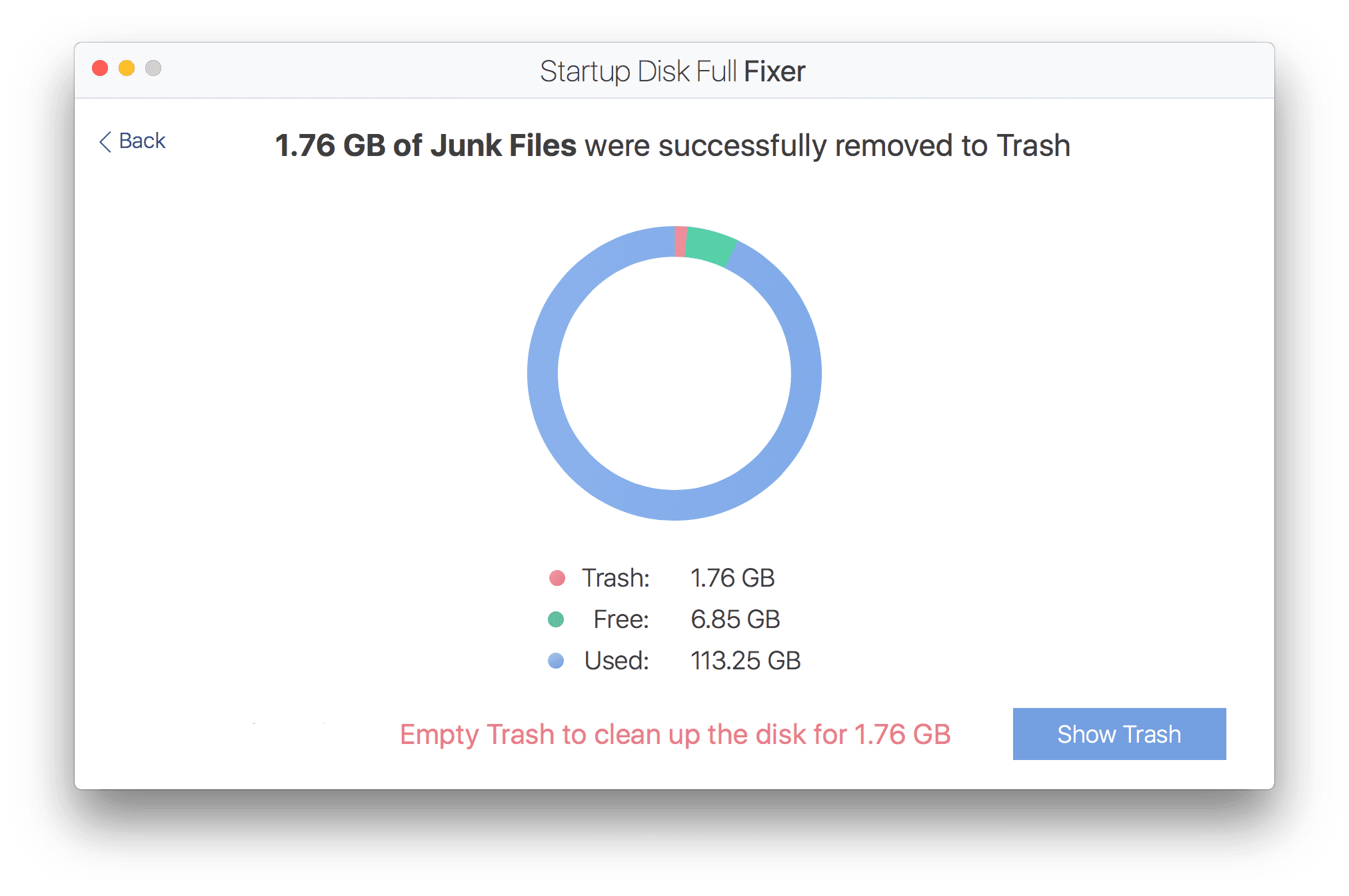 Startup Disk Full Fixer Help