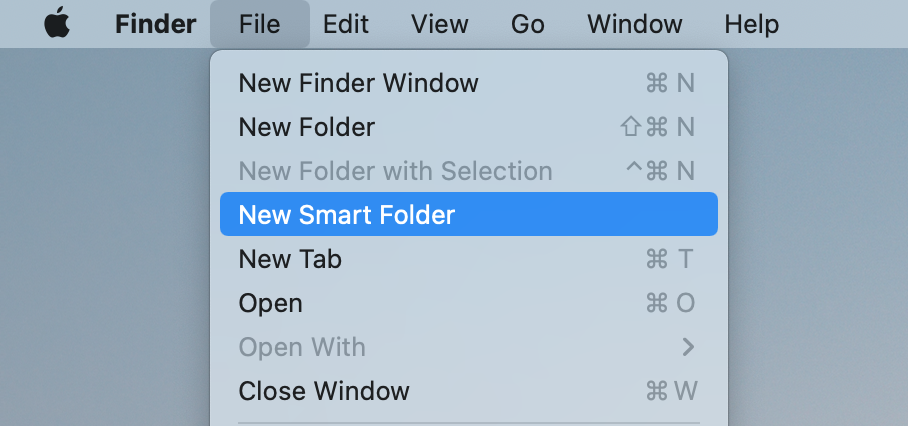 opening a new smart folder