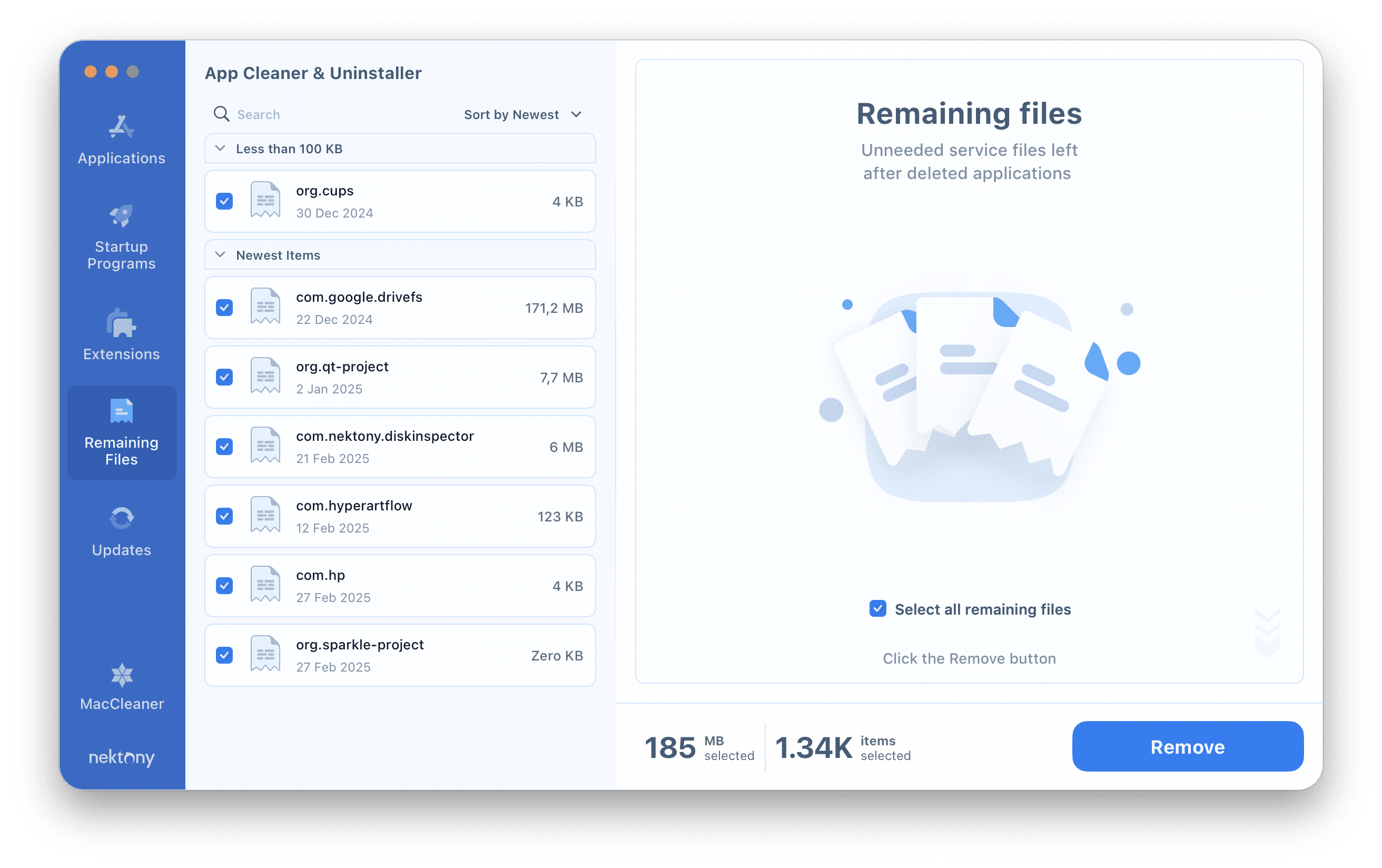 Remaining files