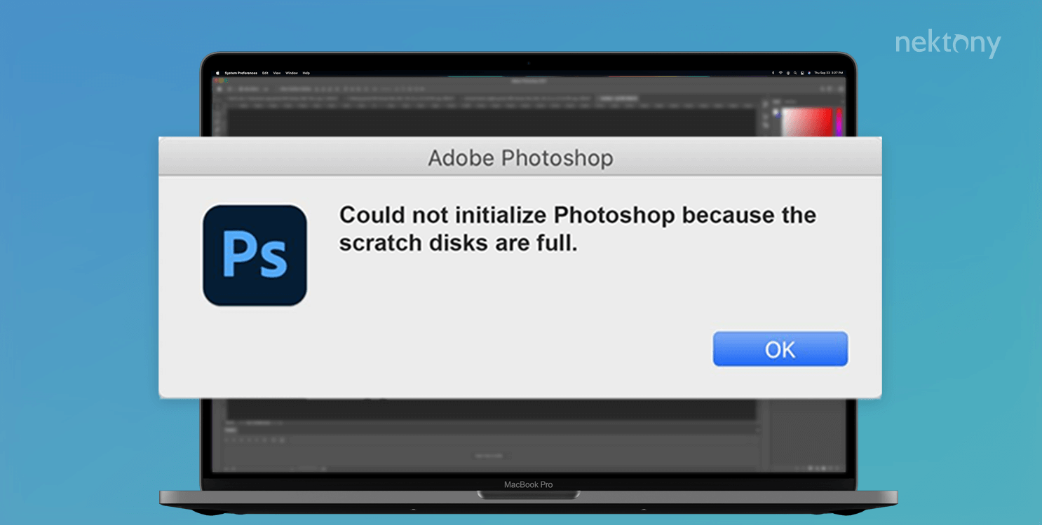 Photoshop scratch disks are full message