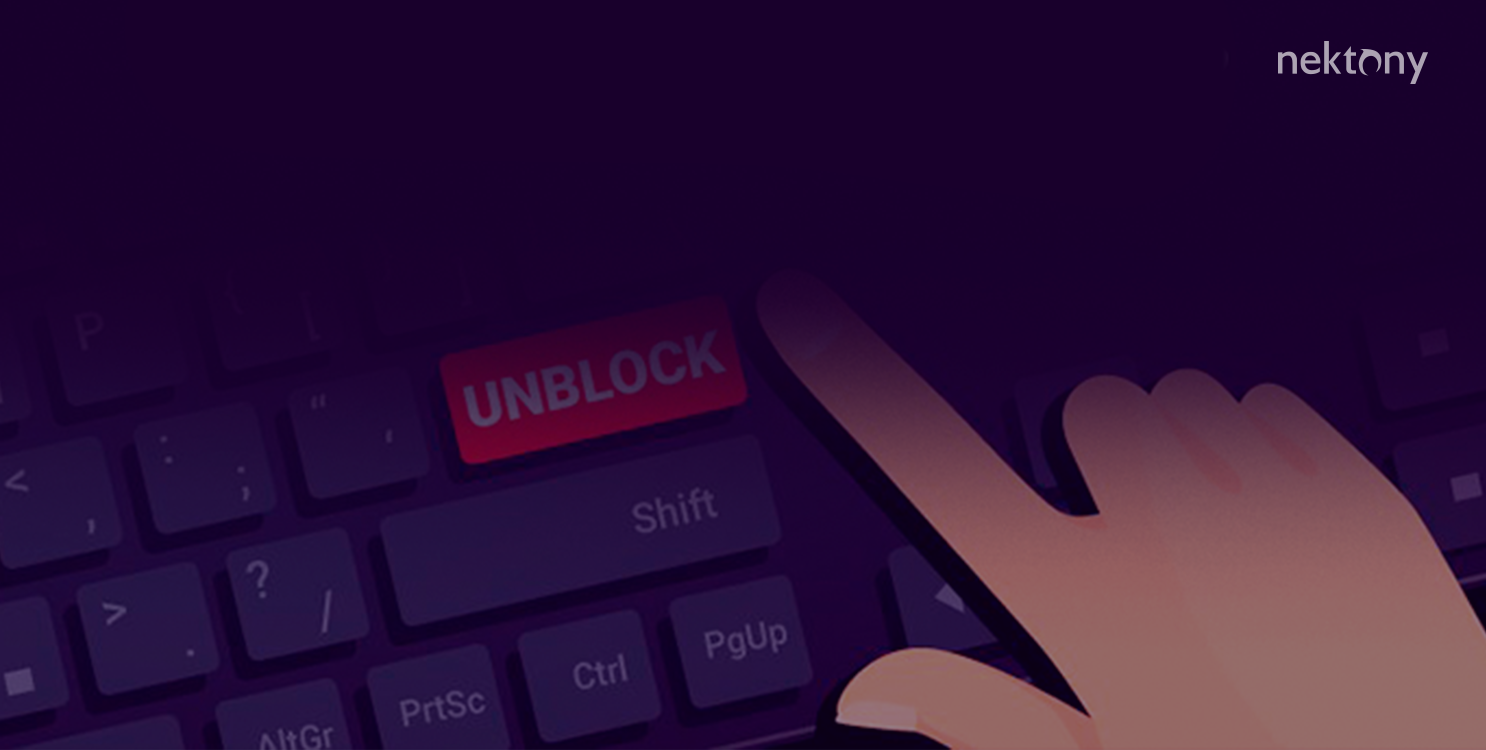 keyboard with unblock button