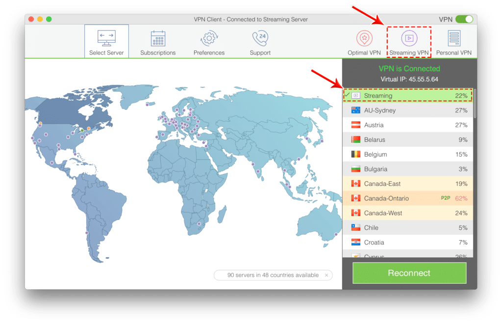 vpn streaming channels