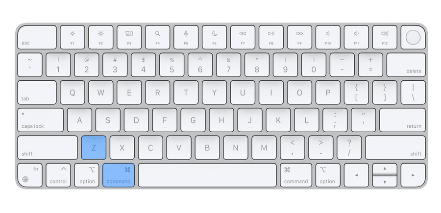 mac undo shortcut