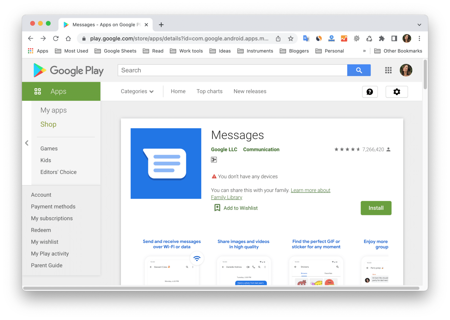 android messages on mac