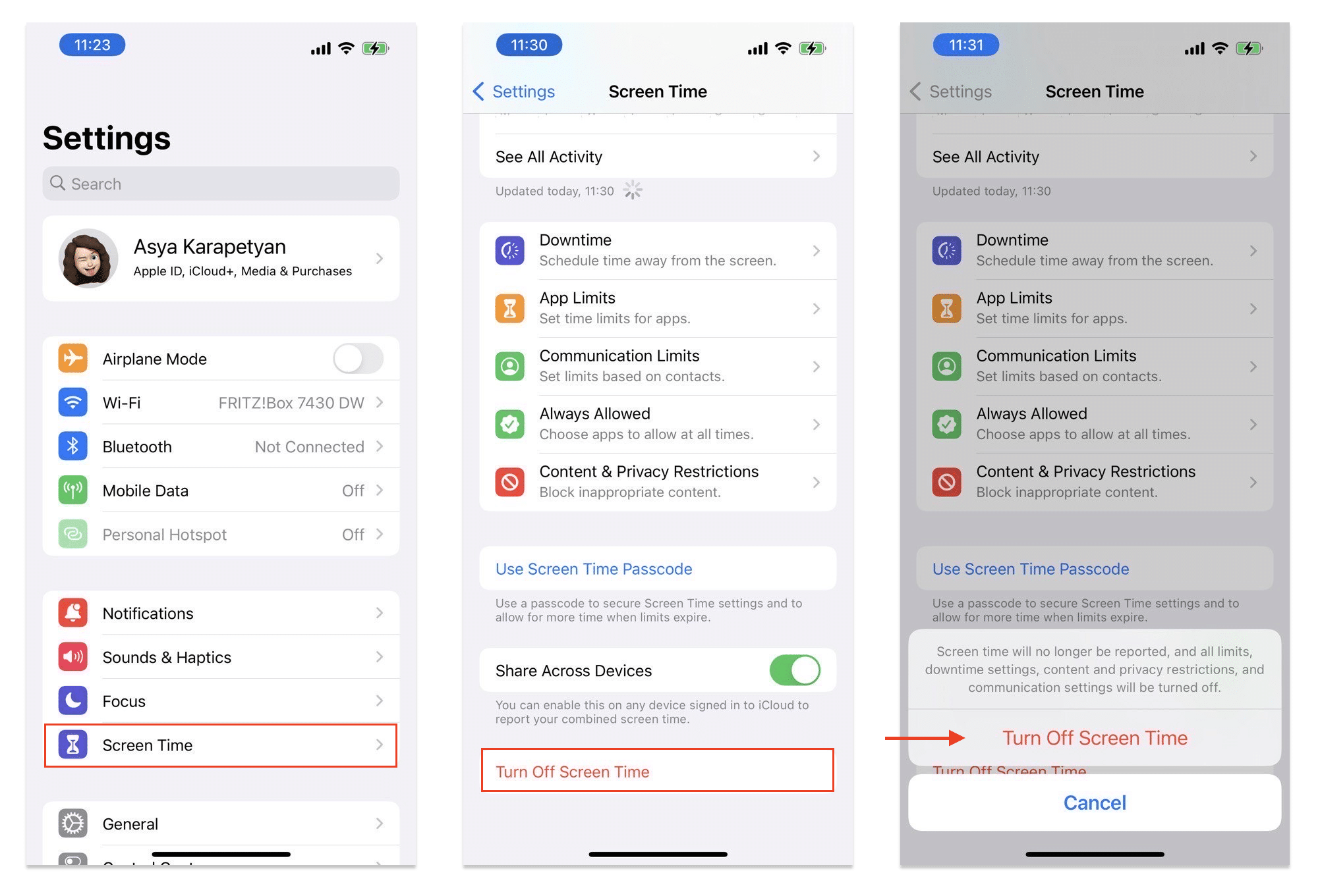 how-to-turn-off-screen-time-on-your-iphone-with-without-passcode