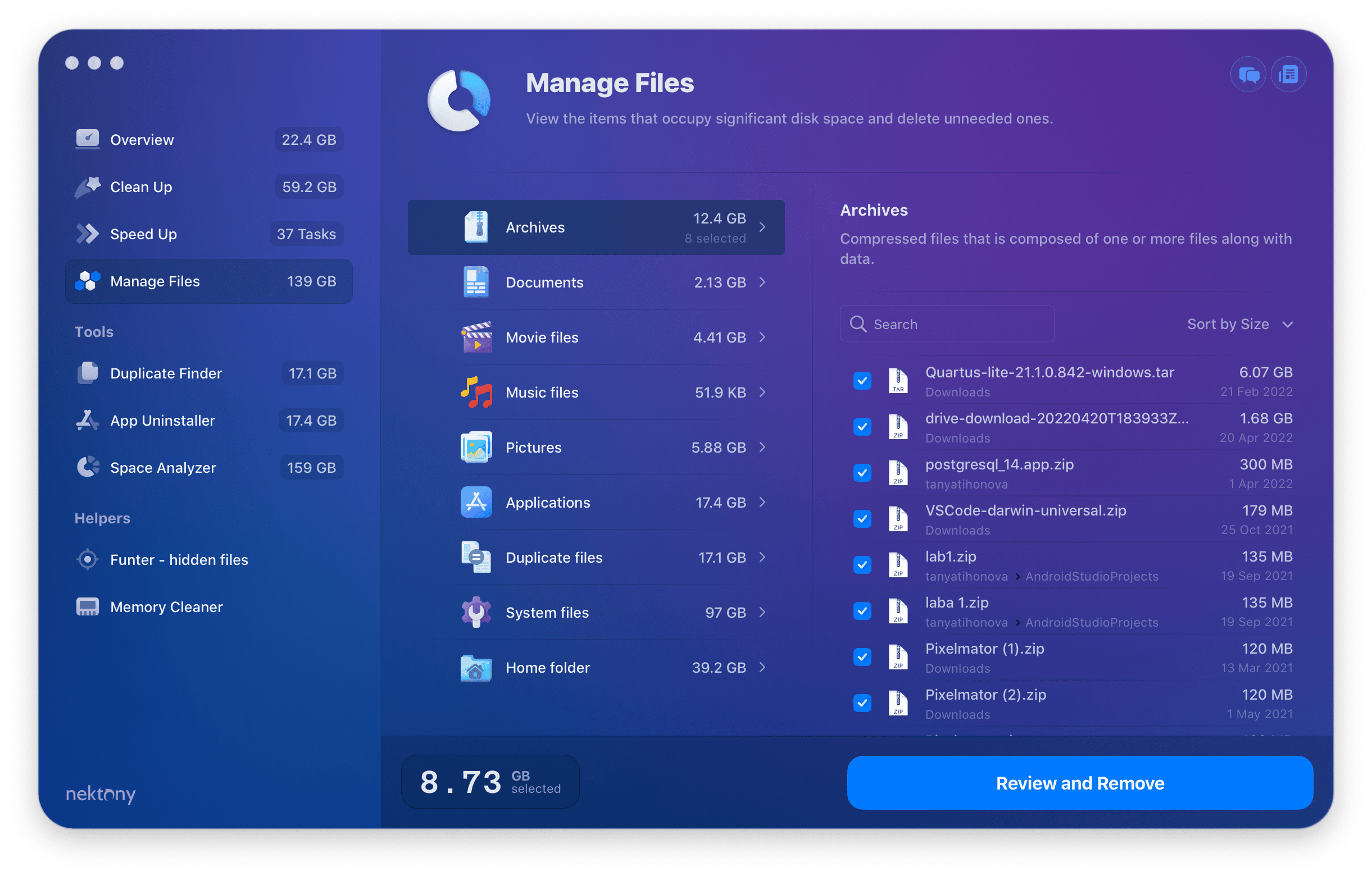 MacCleaner Pro window showing Duplicate files section