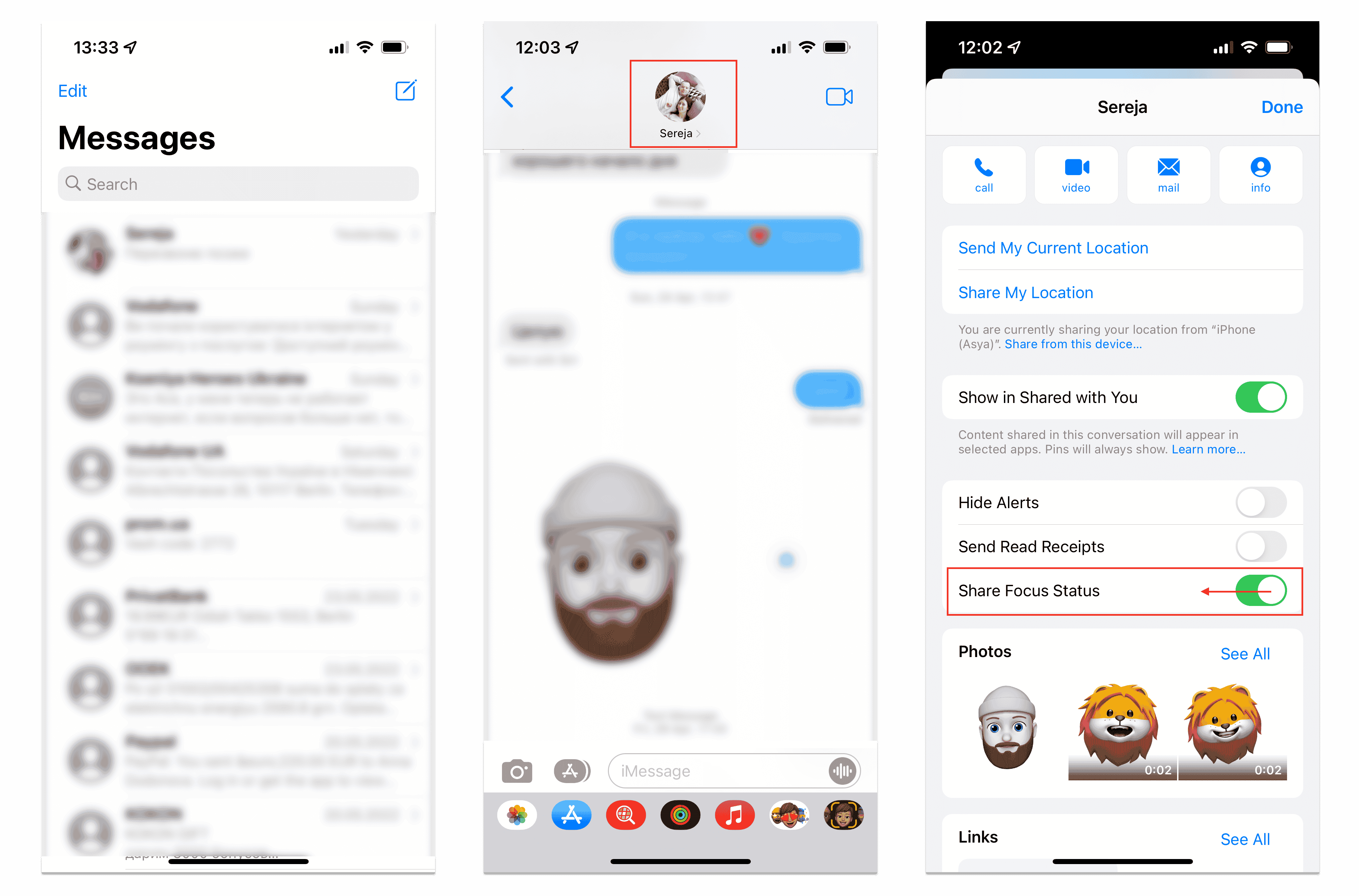 Shared Focus Status on iPhone - How to Silence Notifications