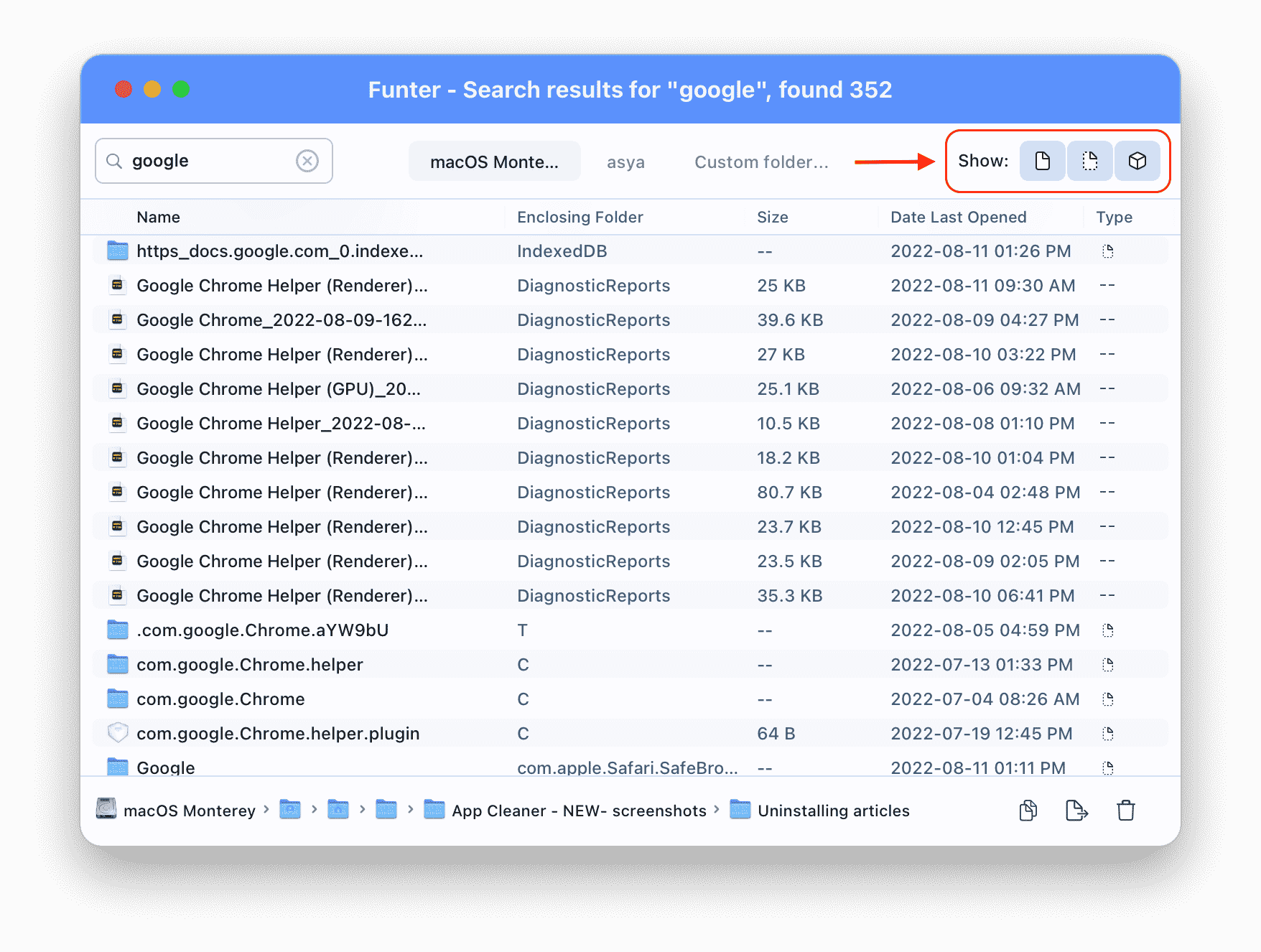 funter app - search results for hidden png files
