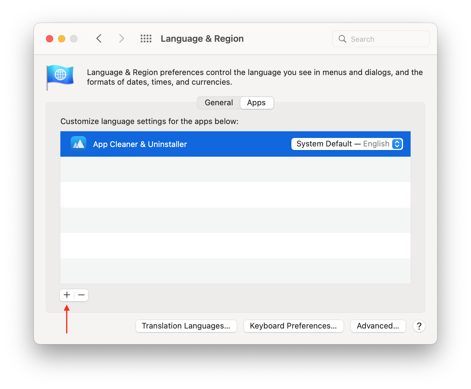 dchanging language for an app on a Mac