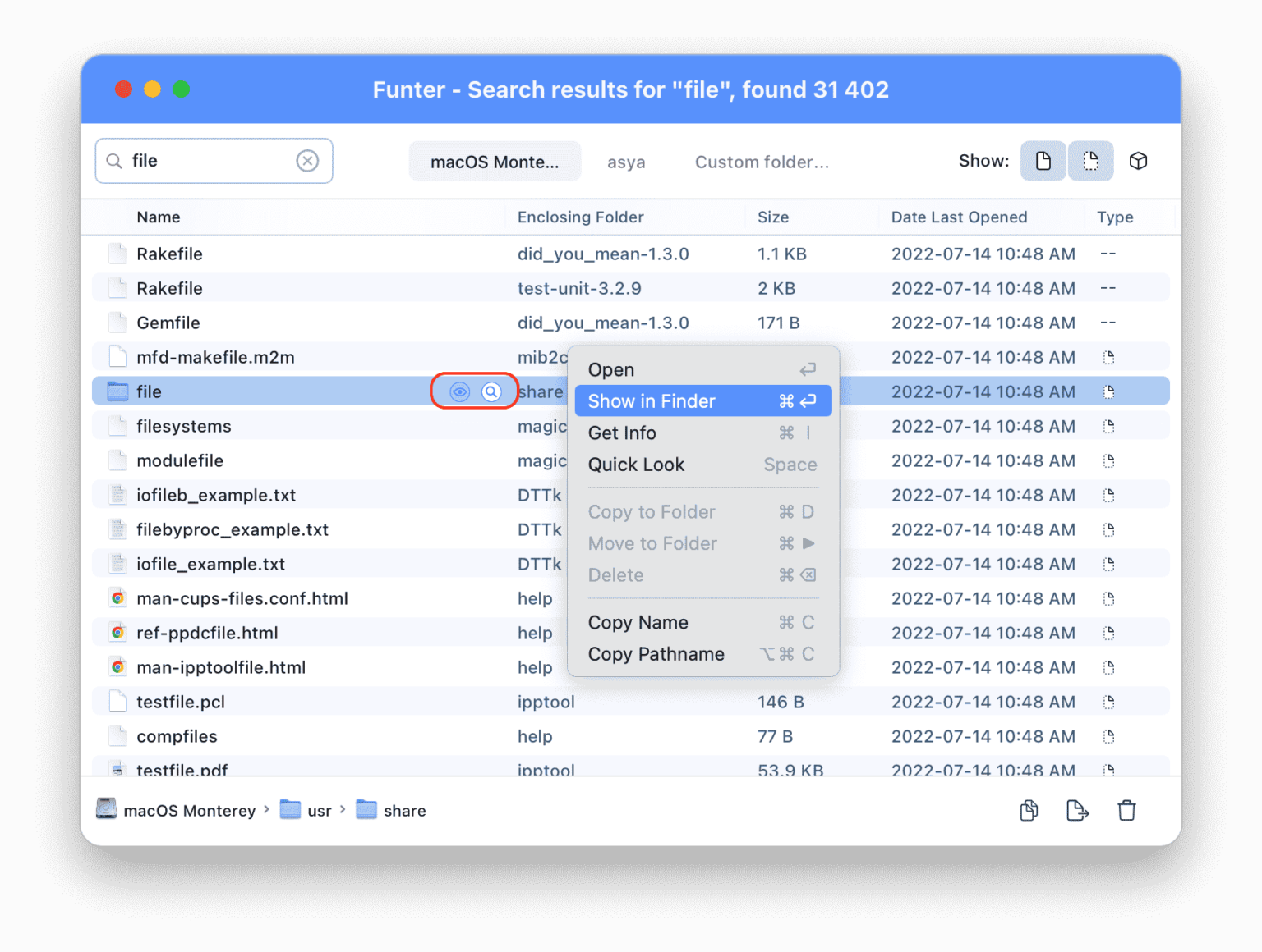 Show Hidden Files Help Page Searching for Hidden files