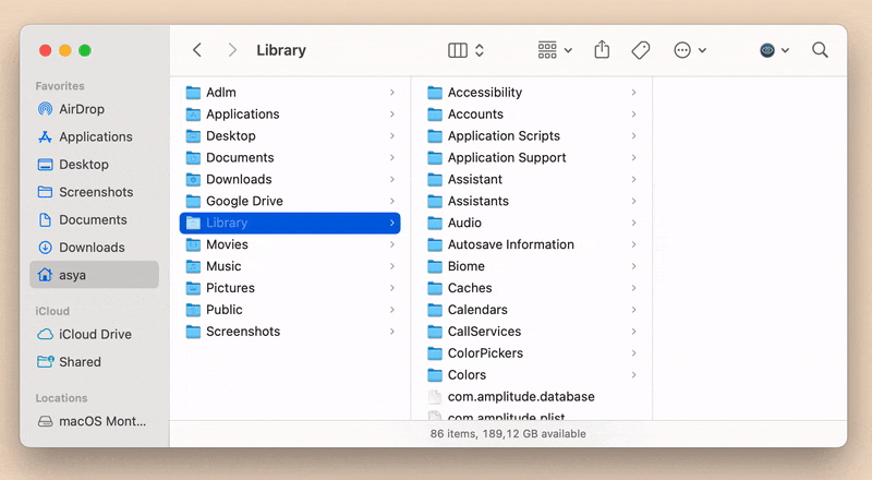 Adding Library folder to Finder Favorites list