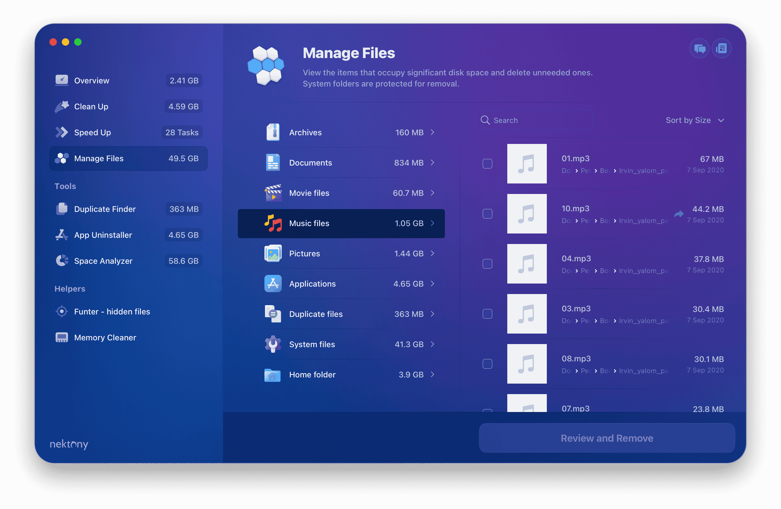 manage music files