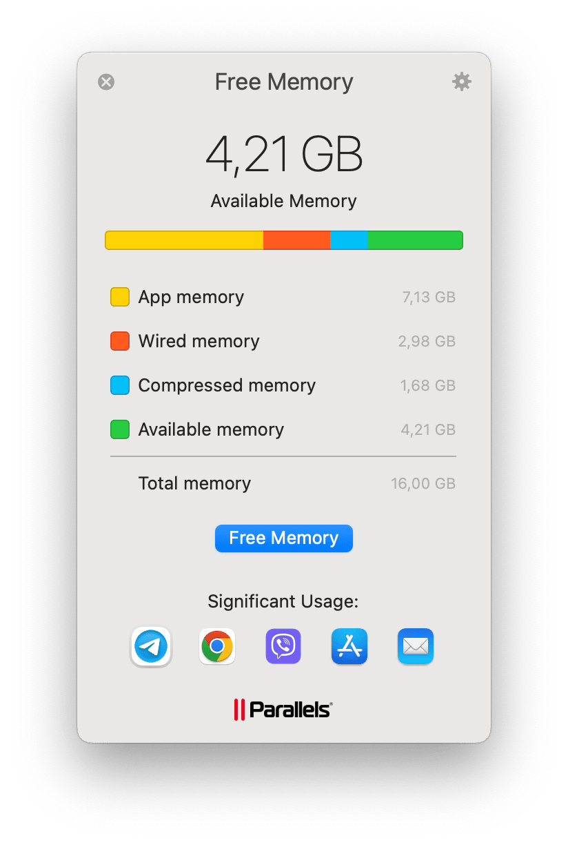 parallels memory cleaner
