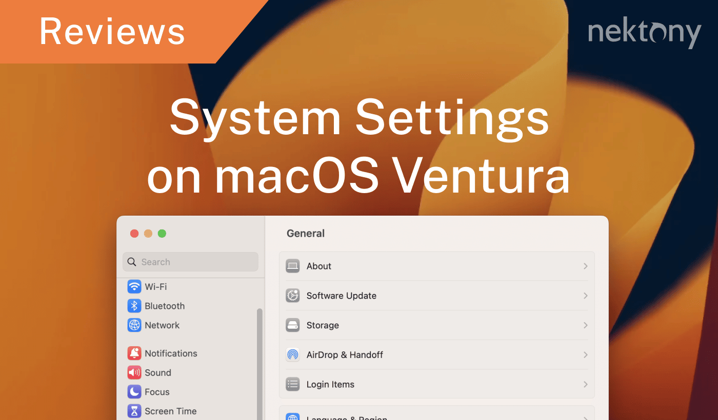 System Settings on macOS Ventura