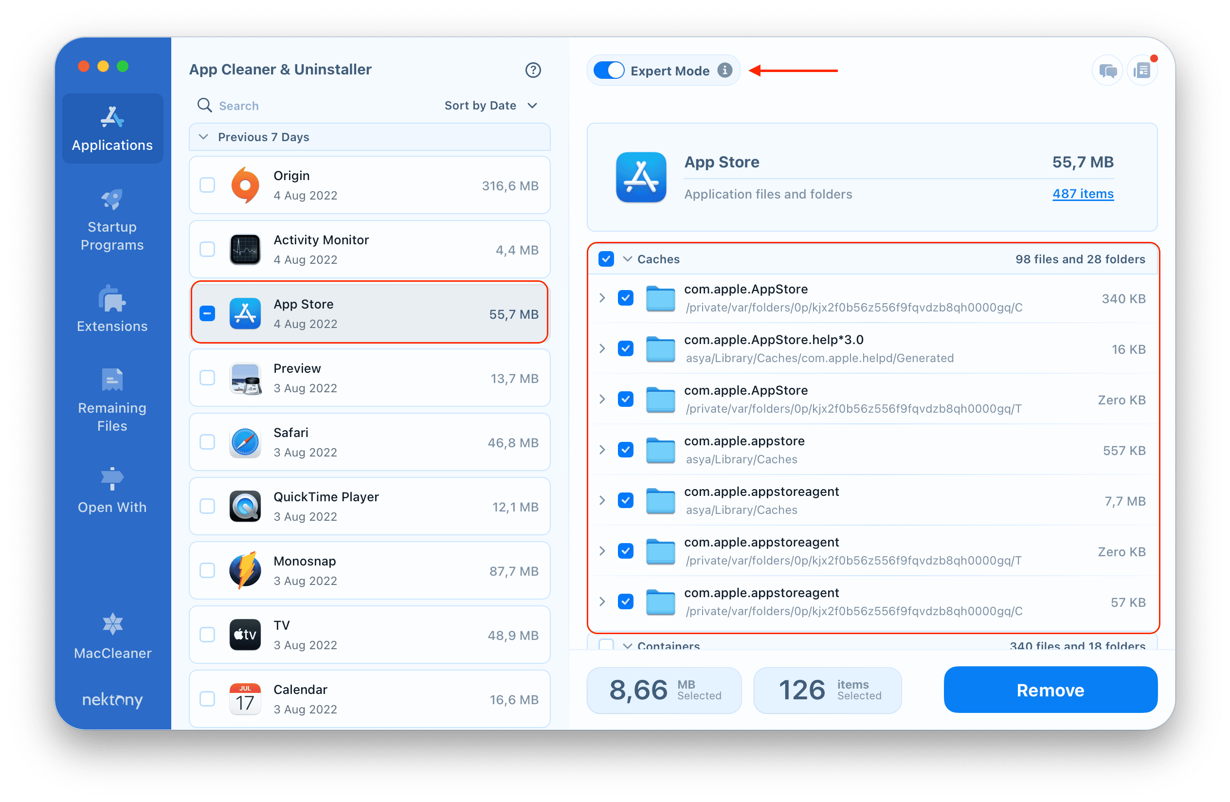 app cleaner remove appstore cache