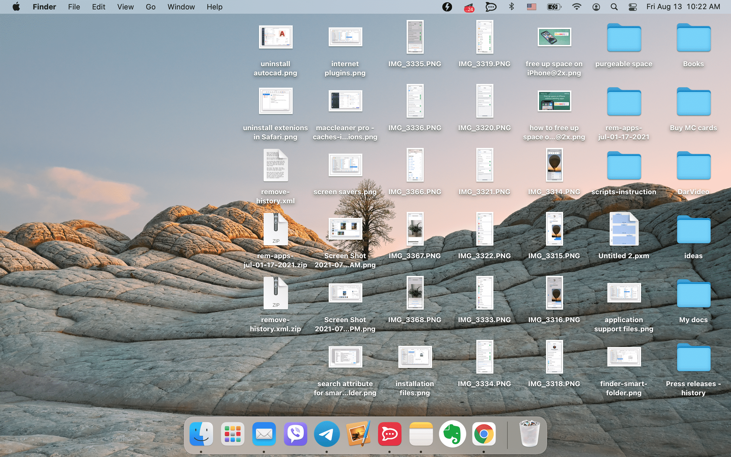 clear desktop to speed up macOS