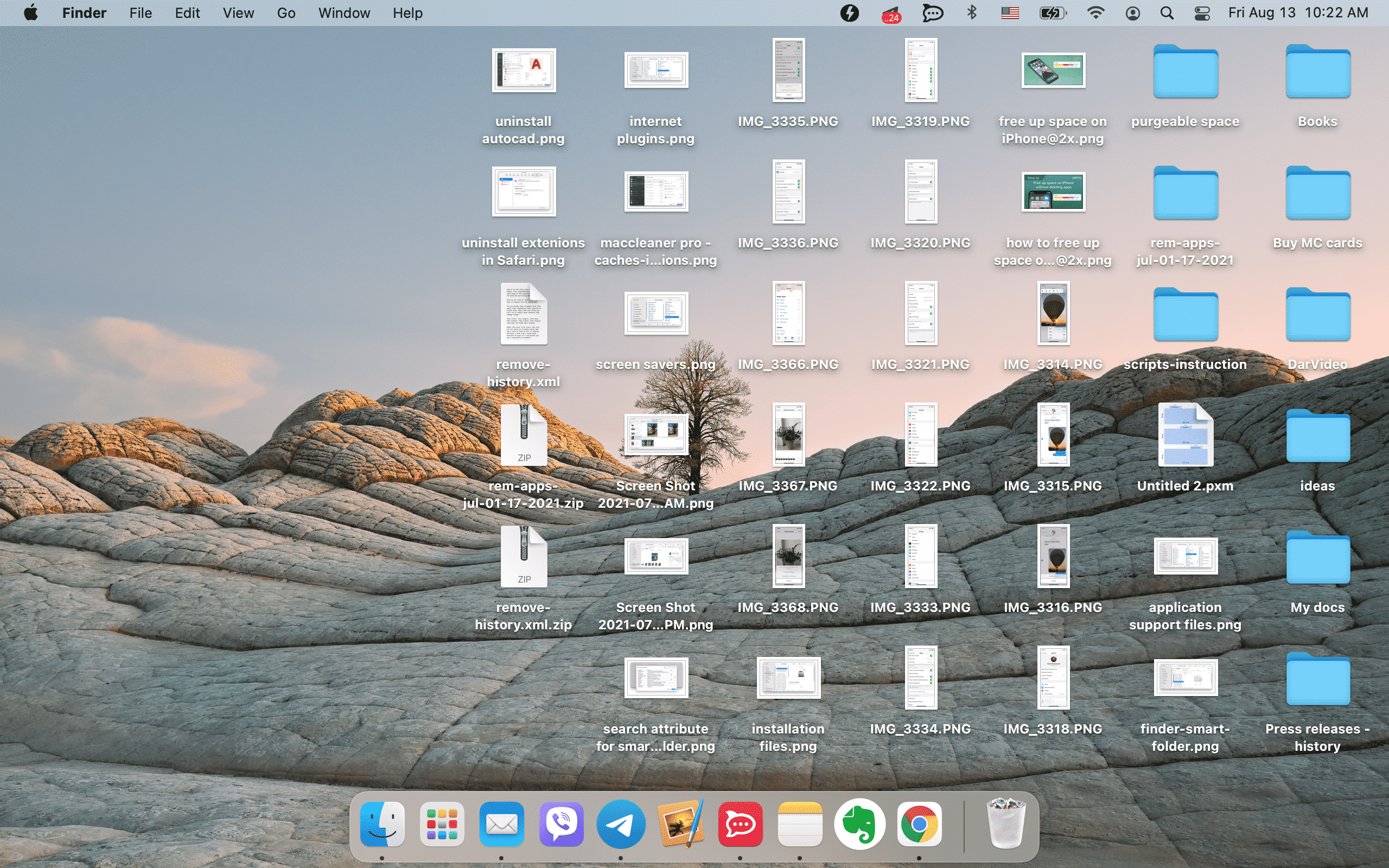 Cluttered desktop